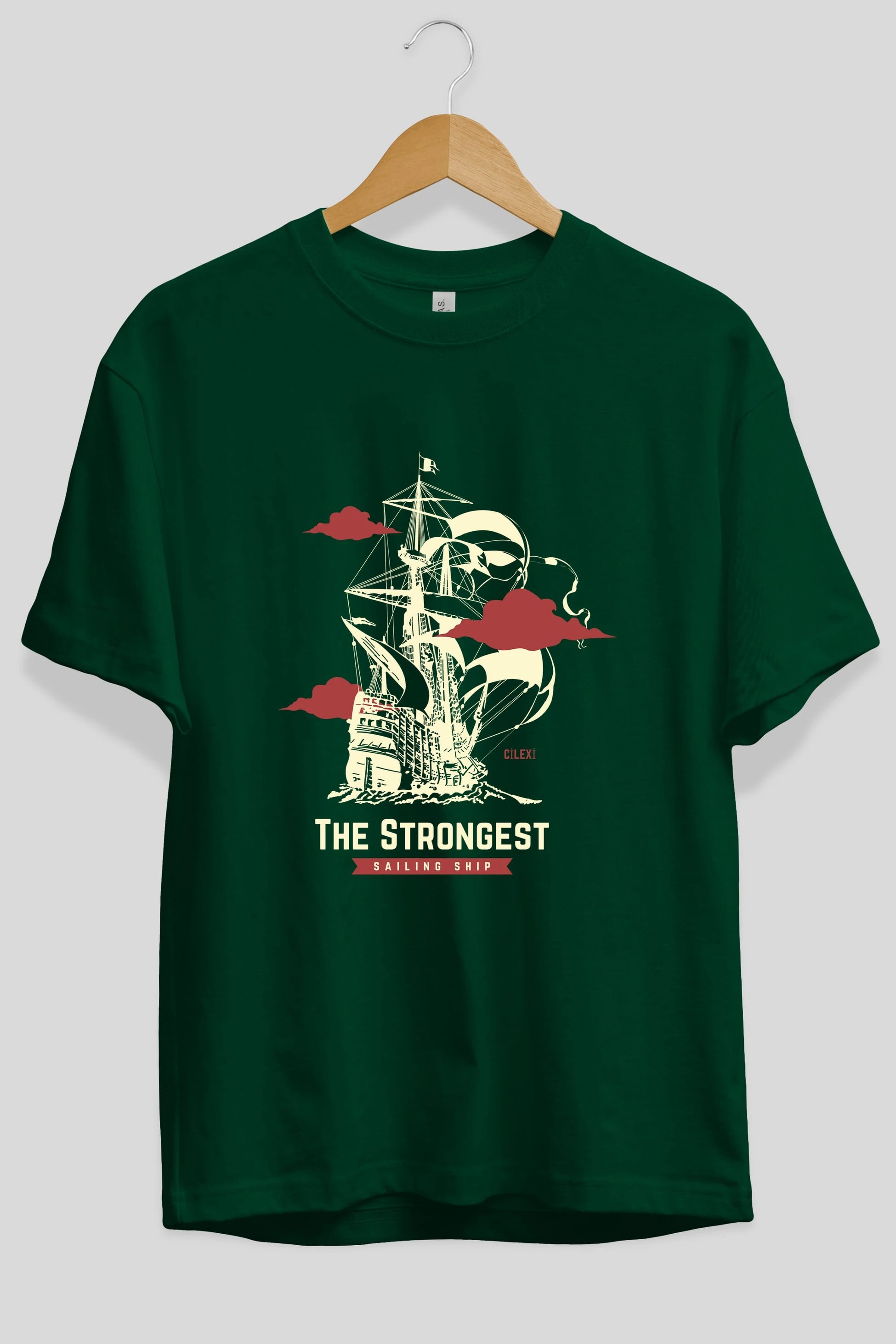 The Strongest Yazılı Ön Baskılı Oversize t-shirt Erkek Kadın Unisex