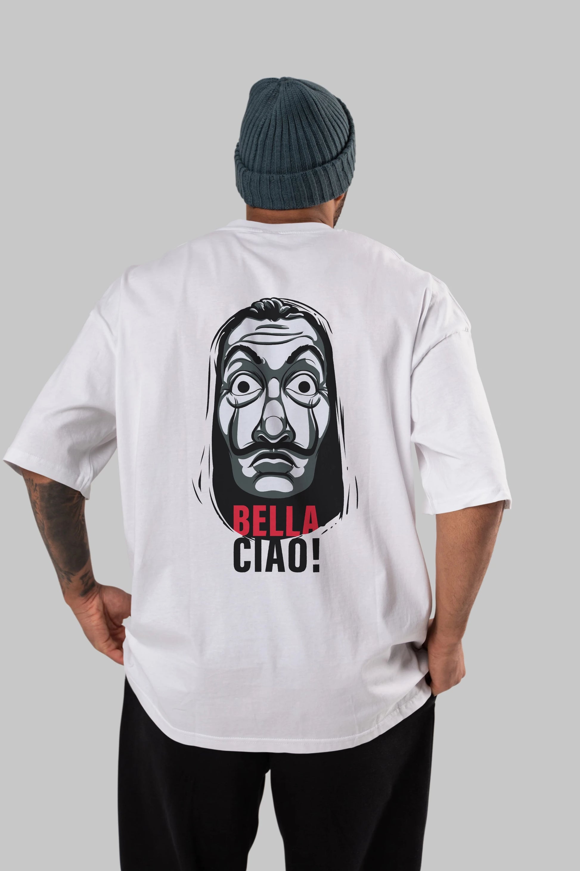 La Casa De Papel (12) Arka Baskılı Oversize t-shirt Erkek Kadın Unisex %100 Pamuk Bisiklet Yaka tişort