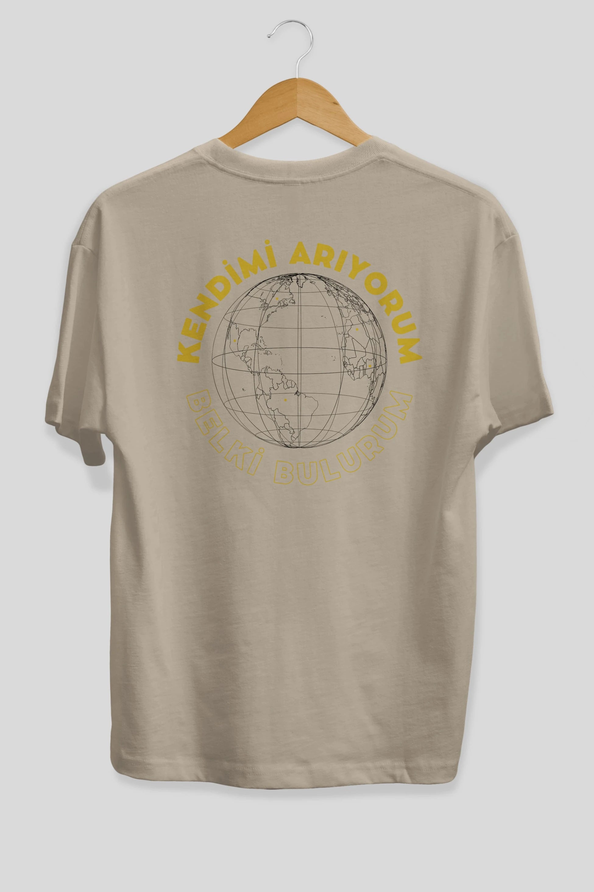 Kendimi Arıyorum Yazılı Arka Baskılı Oversize t-shirt Erkek Kadın Unisex