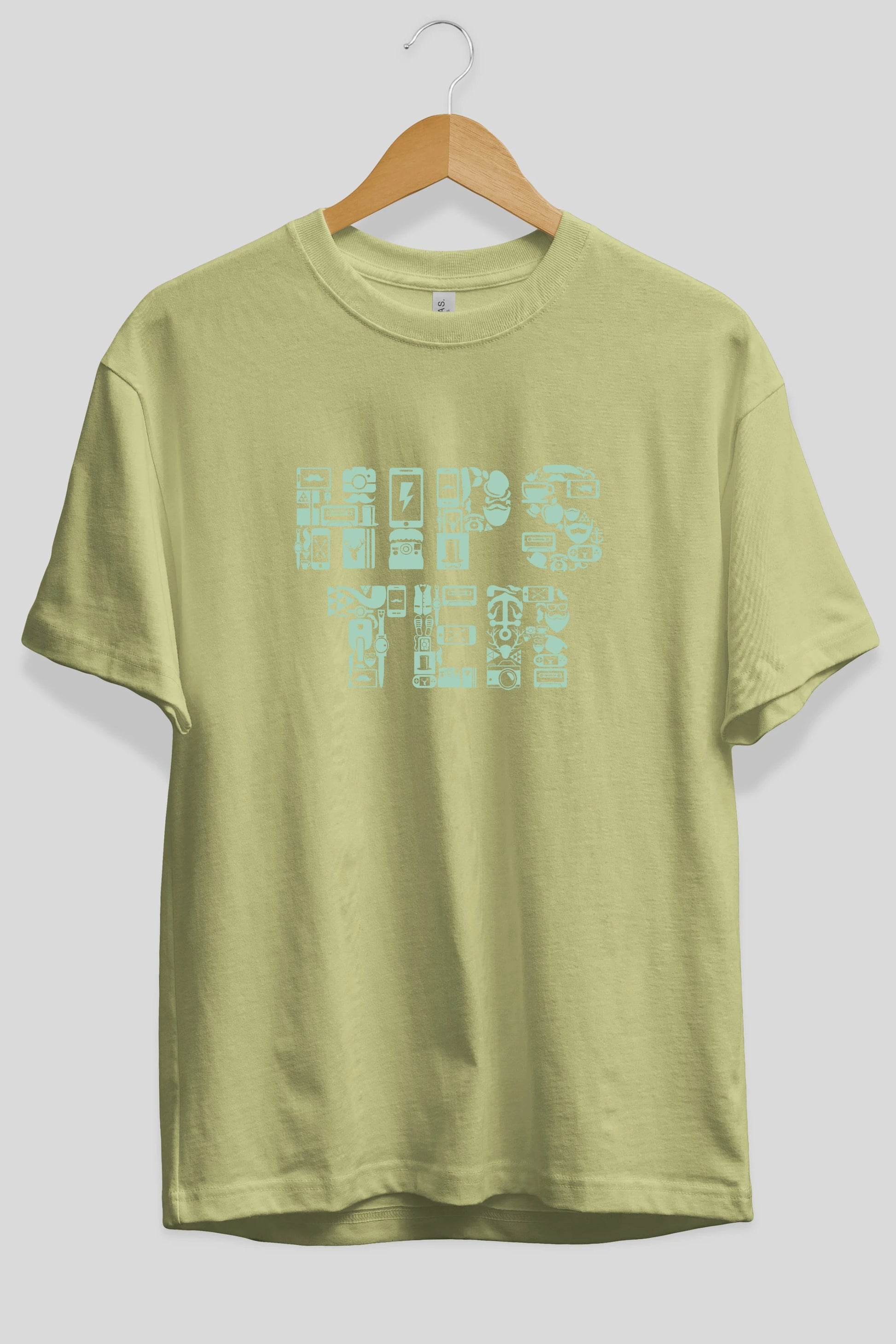 HIPSTER Ön Baskılı Oversize t-shirt %100 pamuk Erkek Kadın Unisex