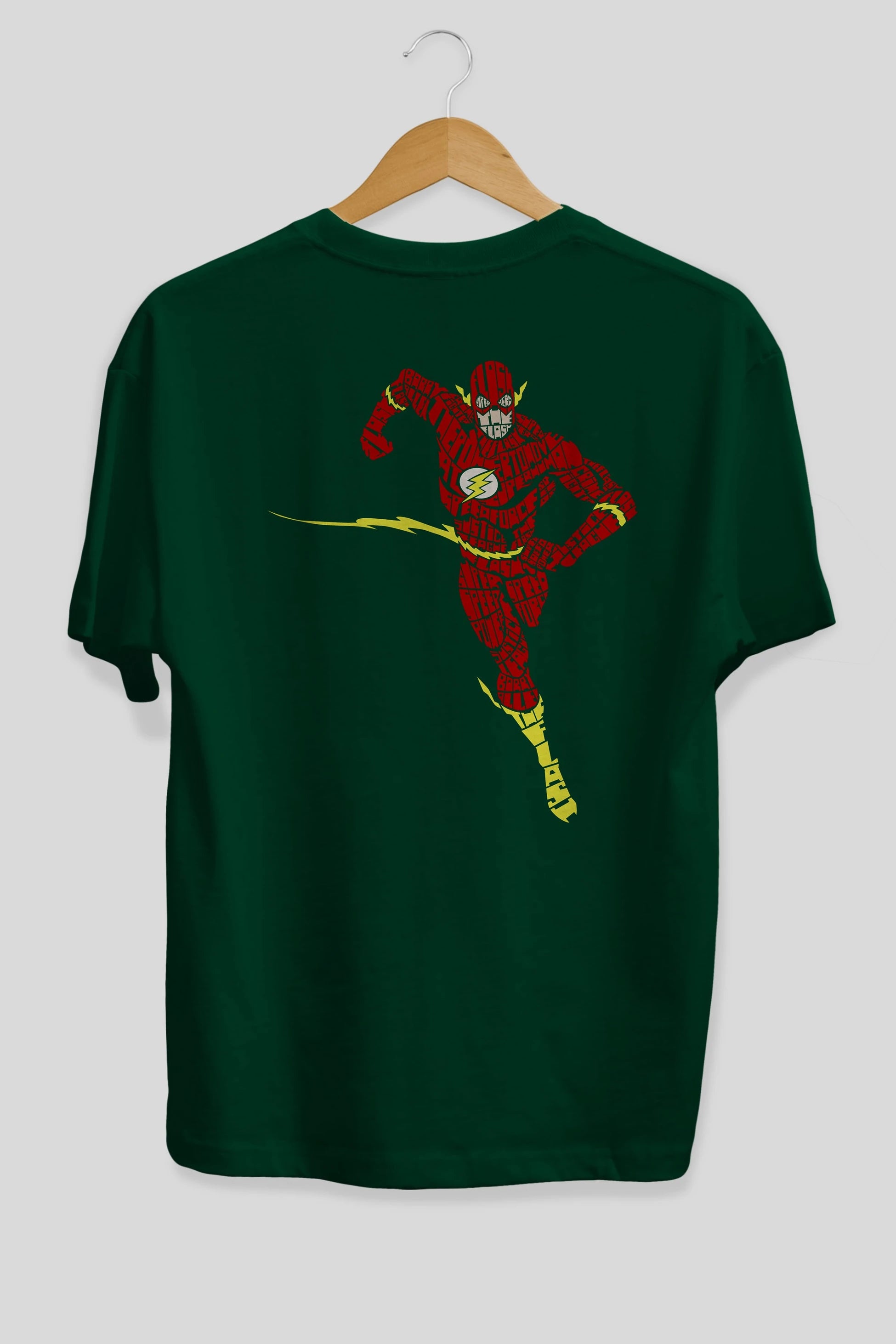 The Flash Arka Baskılı Oversize t-shirt %100 pamuk Erkek Kadın Unisex
