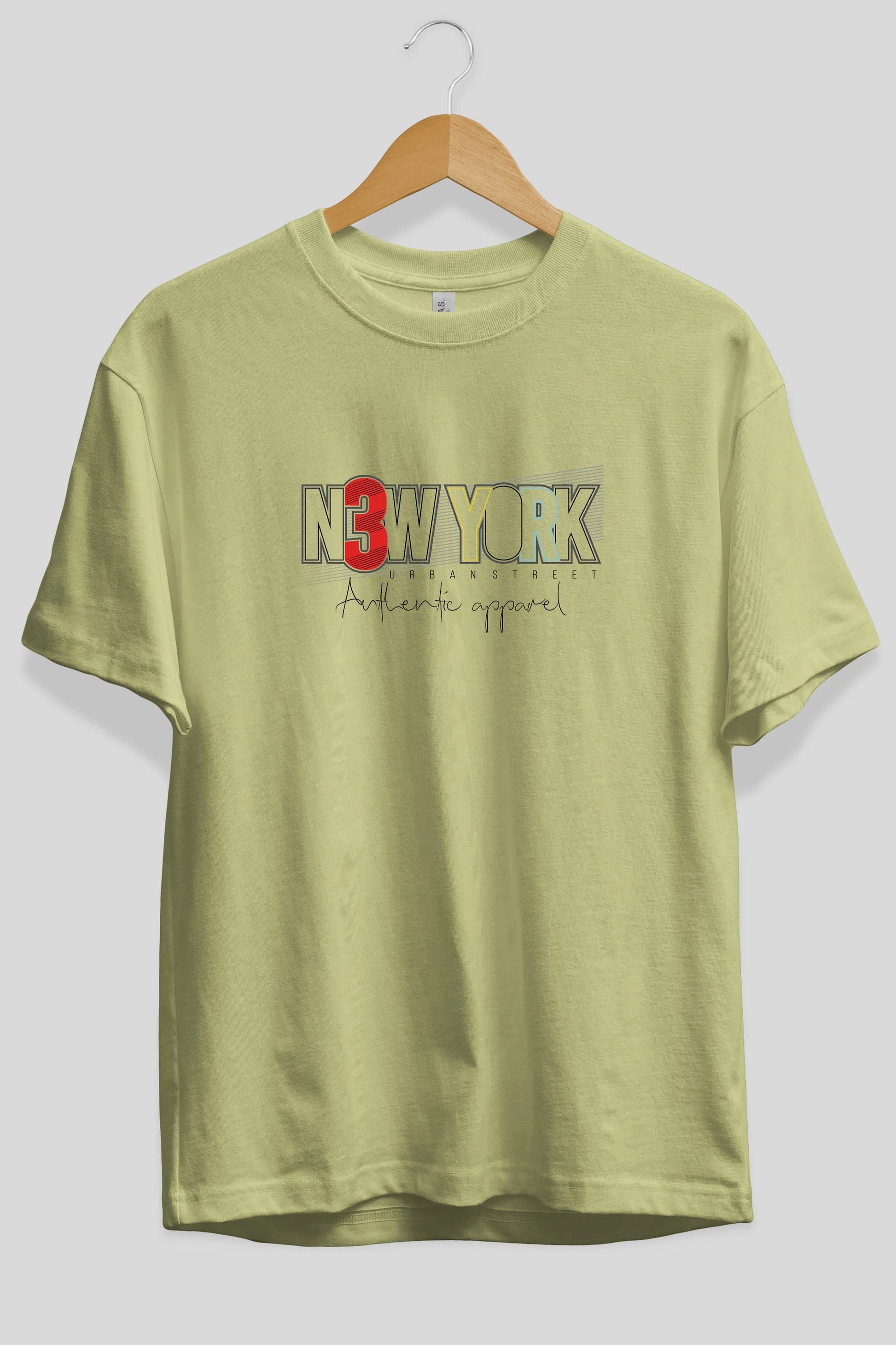 New York Ön Baskılı Oversize t-shirt Erkek Kadın Unisex