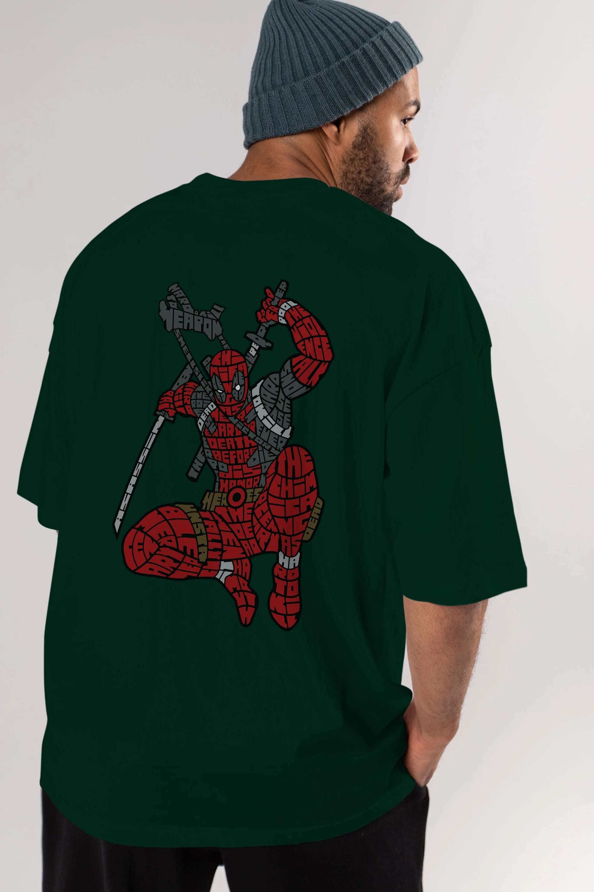 Chimichanga Arka Baskılı Oversize t-shirt %100 pamuk Erkek Kadın Unisex