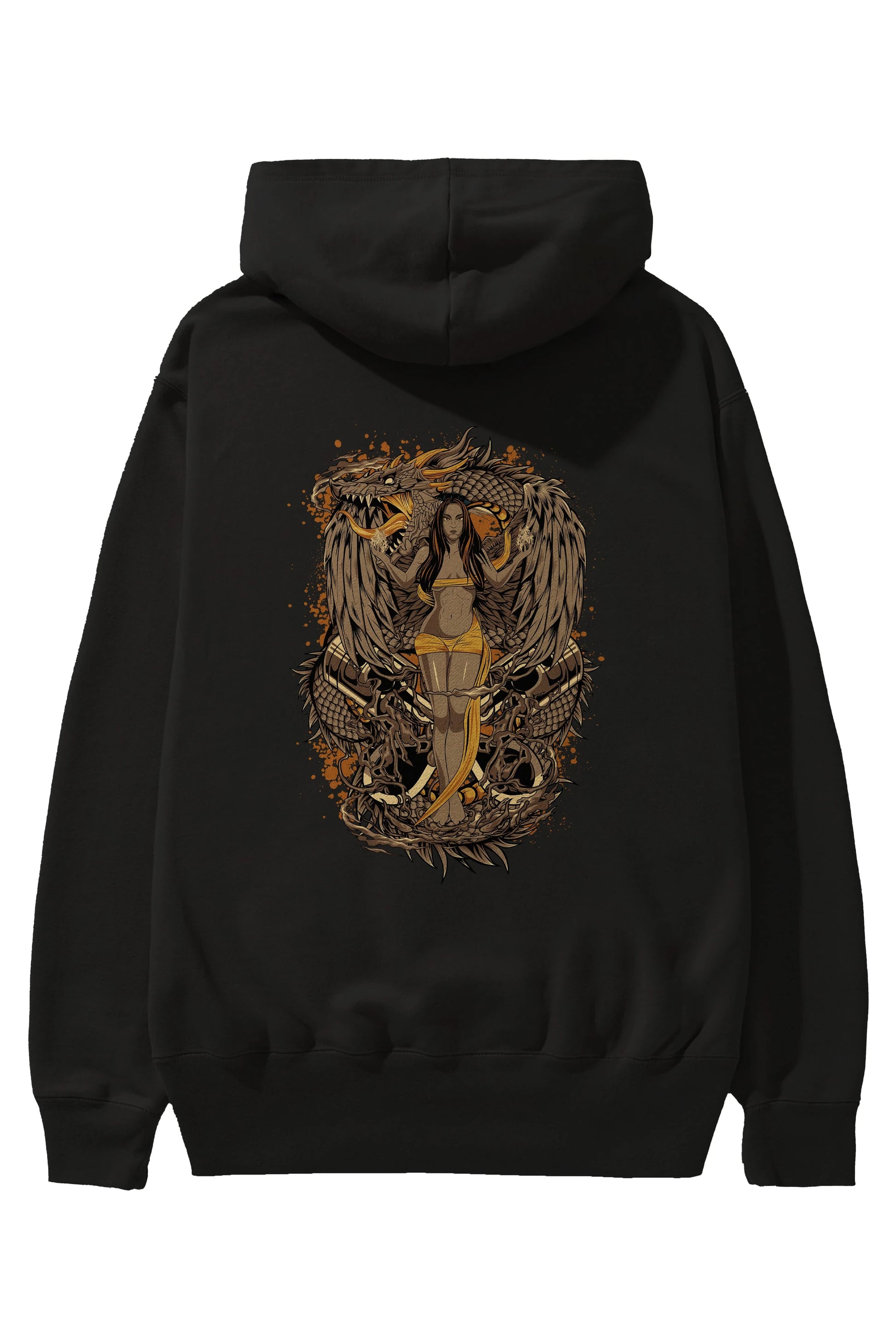 TRIBAL (3) Anime Arka Baskılı Hoodie Oversize Kapüşonlu Sweatshirt Erkek Kadın Unisex
