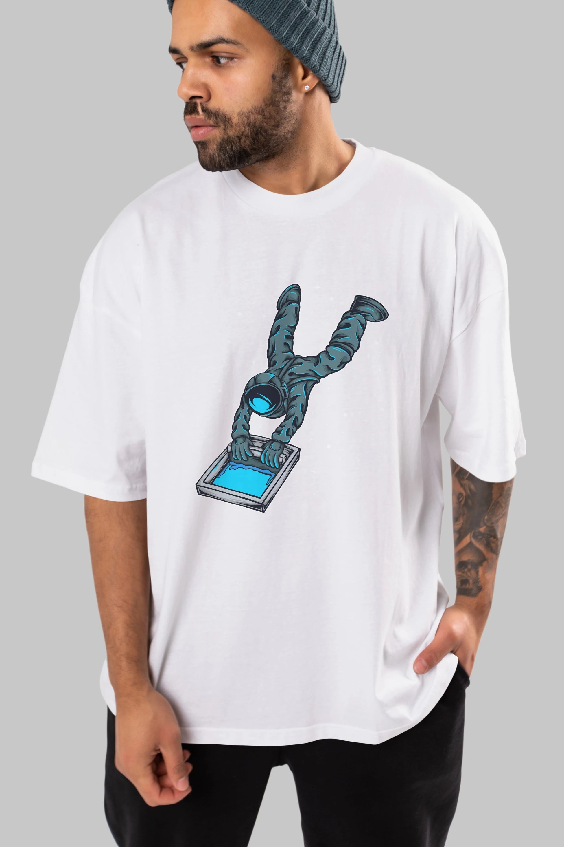 Astroscreen Ön Baskılı Oversize t-shirt Erkek Kadın Unisex