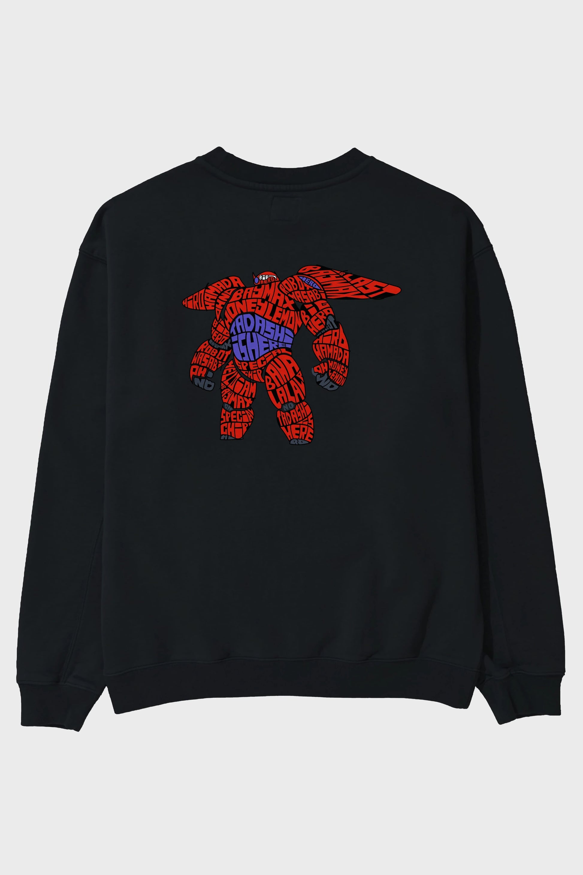 Baymax Arka Baskılı Oversize Sweatshirt Erkek Kadın Unisex