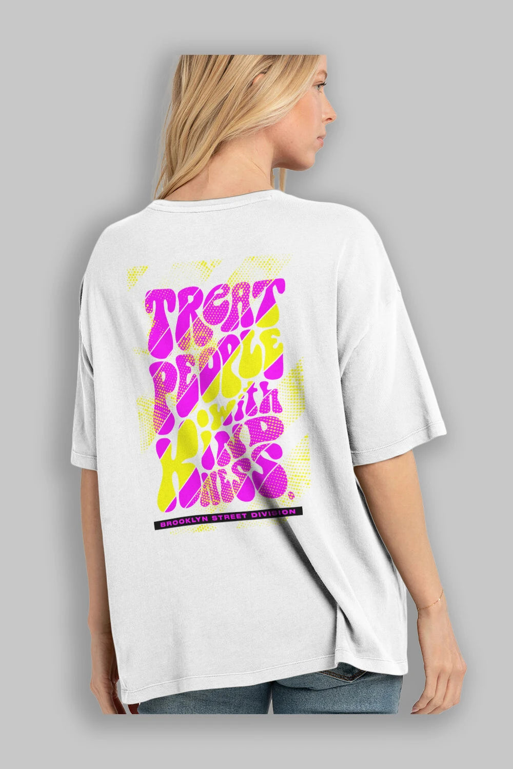 Treat People Arka Baskılı Oversize t-shirt Erkek Kadın Unisex