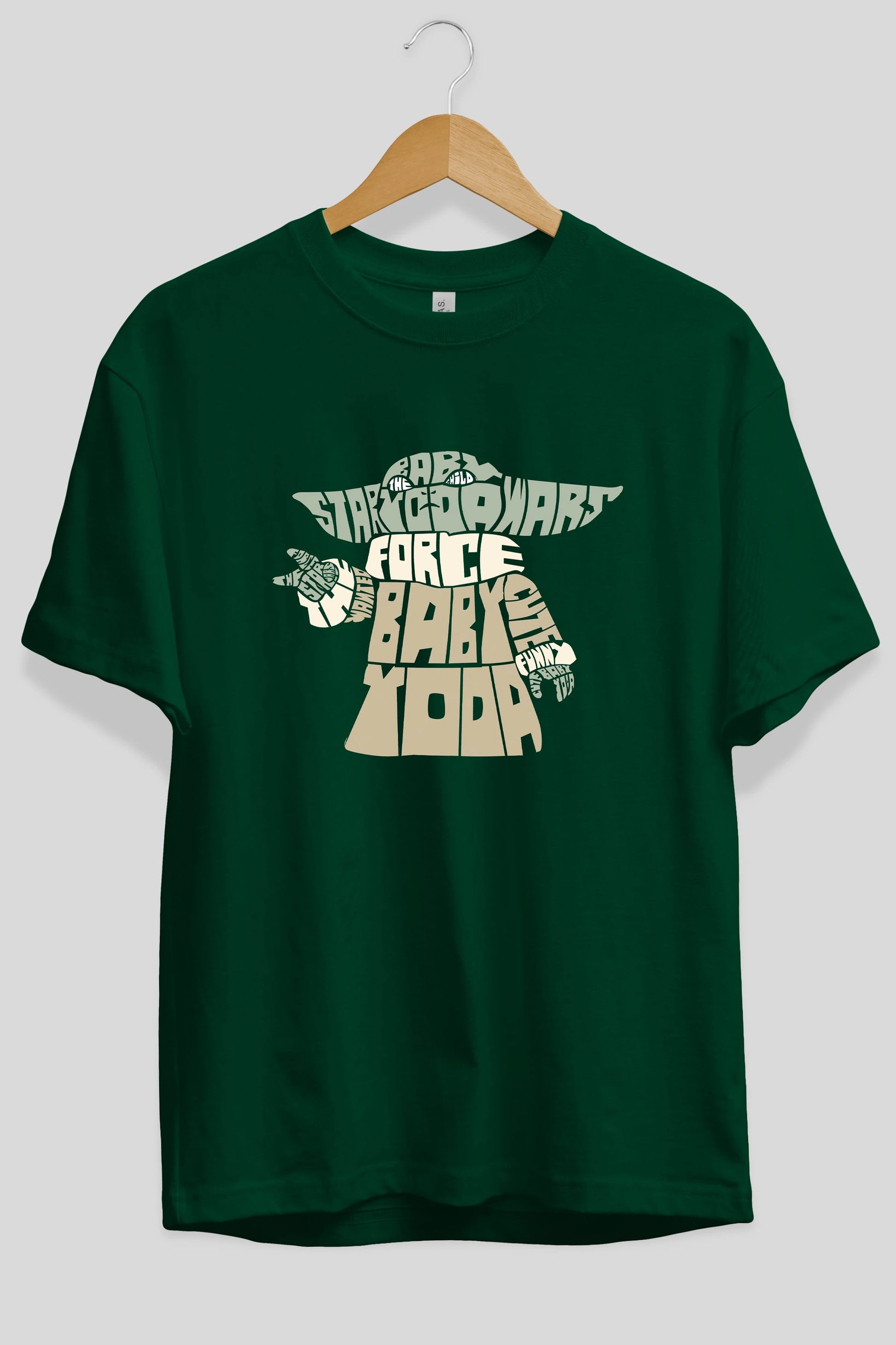 Baby Yoda Ön Baskılı Oversize t-shirt %100 pamuk Erkek Kadın Unisex