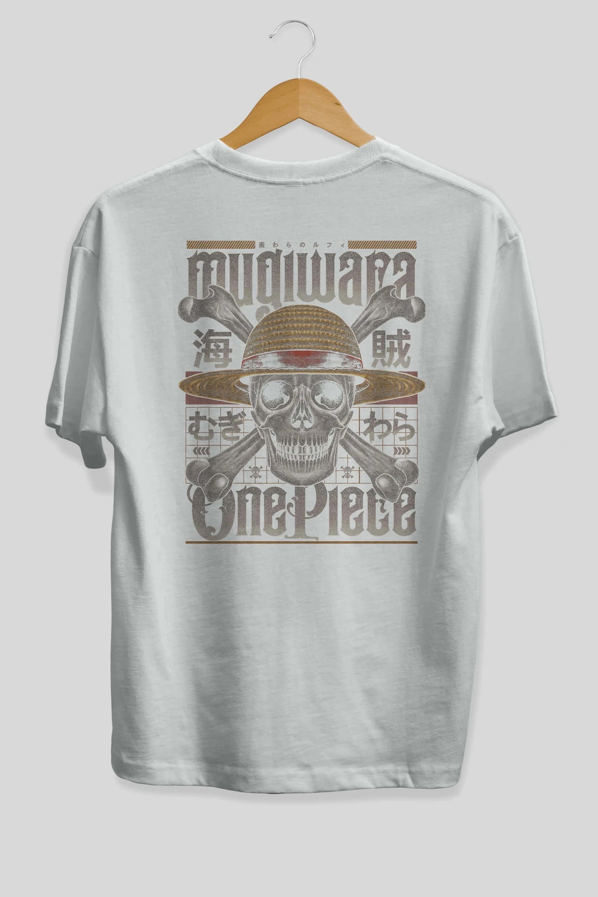 ONE PIECE (2) Anime Arka Baskılı Oversize t-shirt Erkek Kadın Unisex