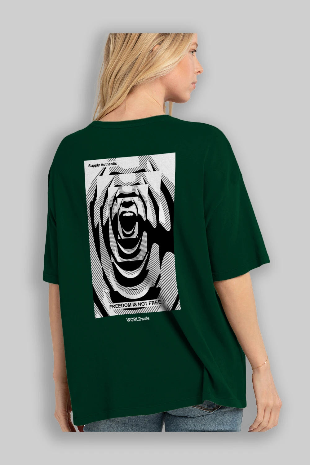 Freedom is Not Free 2 Arka Baskılı Oversize t-shirt Erkek Kadın Unisex