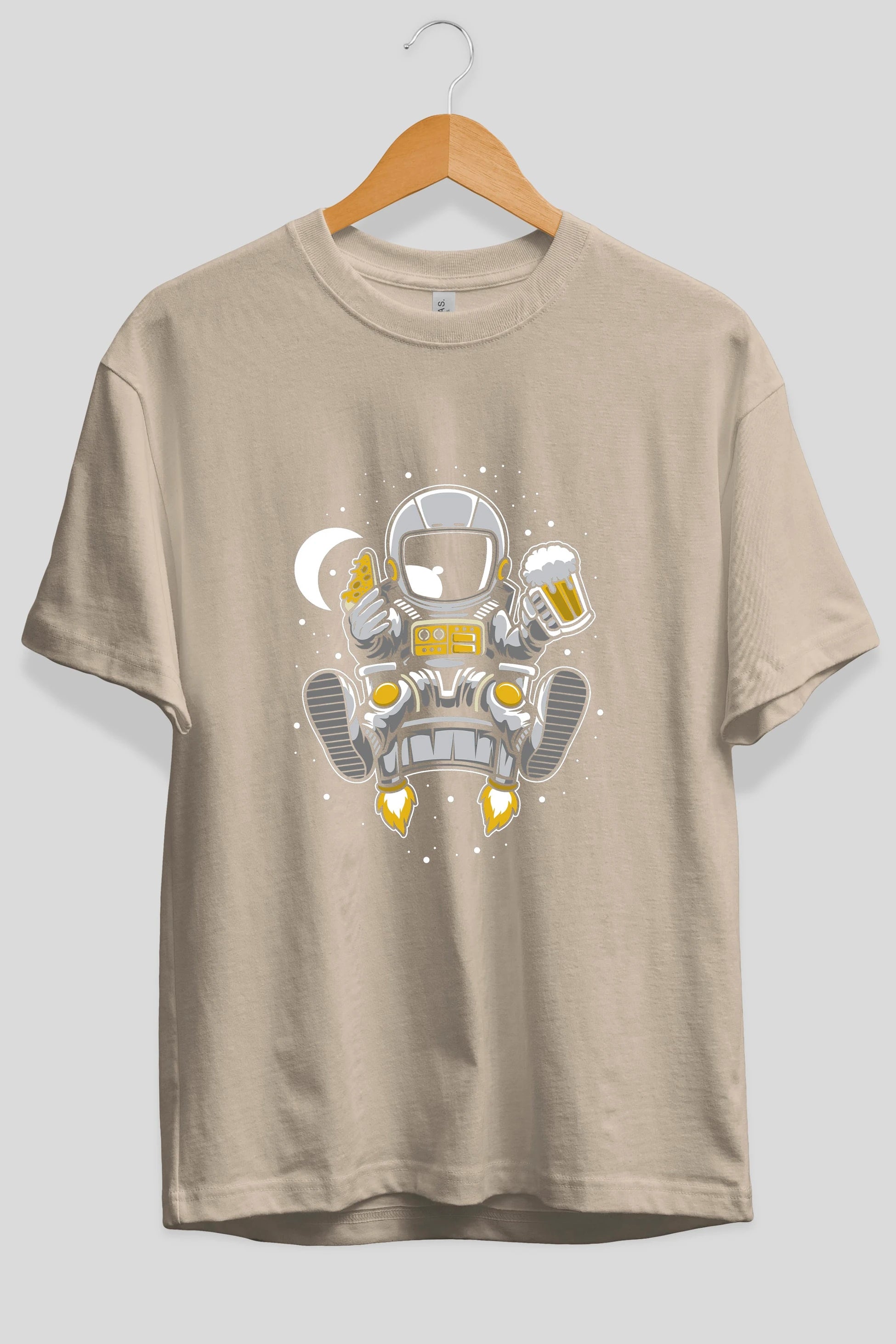 Astronaut Relax (2) Ön Baskılı Oversize t-shirt Erkek Kadın Unisex