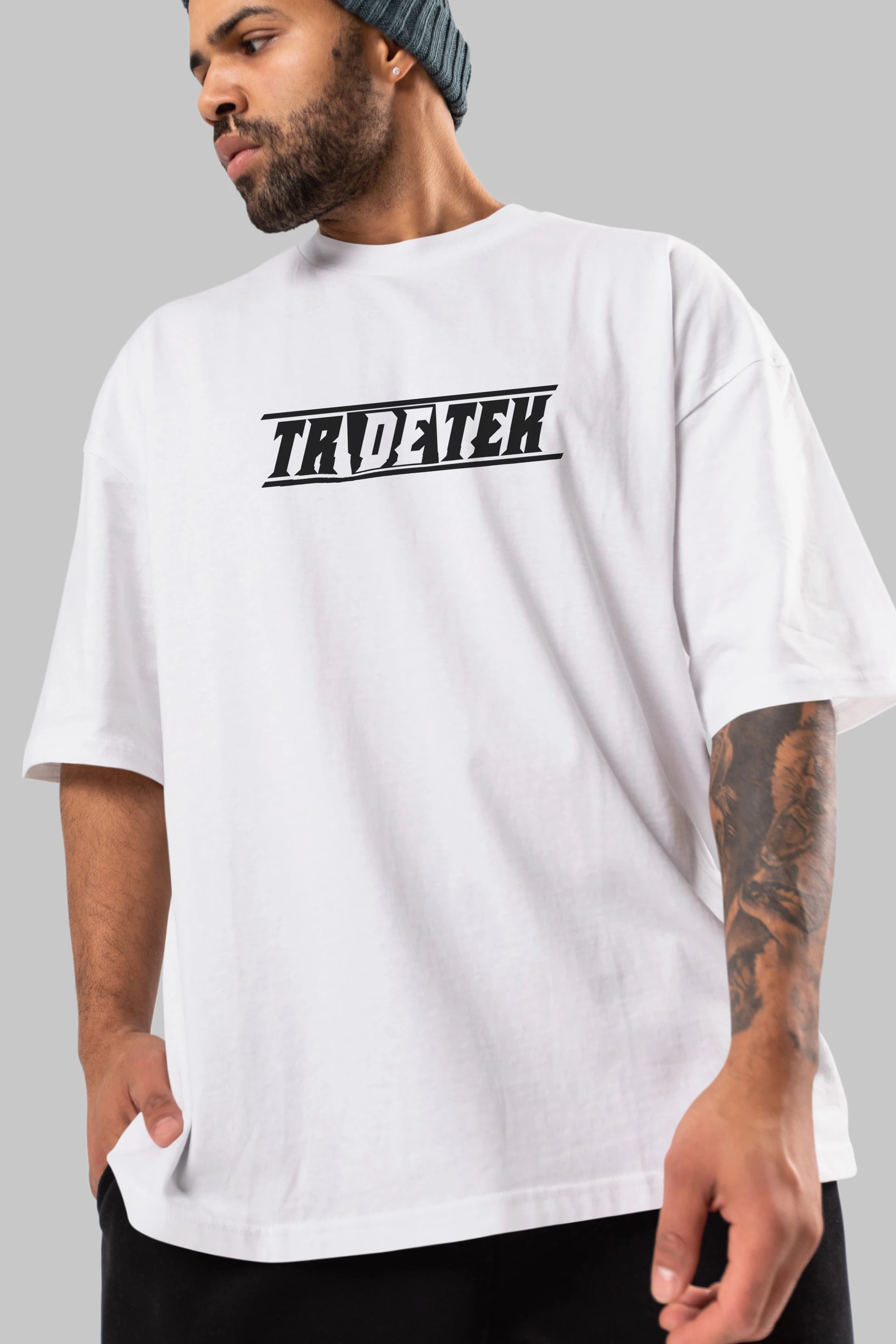 Tr De Tek Ön Baskılı Oversize t-shirt %100 pamuk Erkek Kadın Unisex