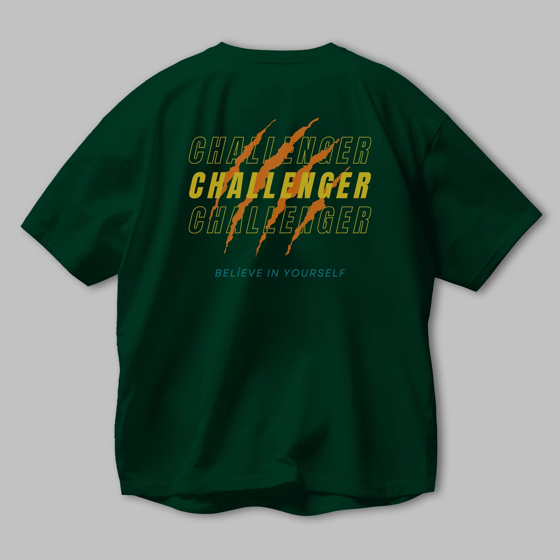 Challenger Yazılı Arka Baskılı Oversize t-shirt Erkek Kadın Unisex