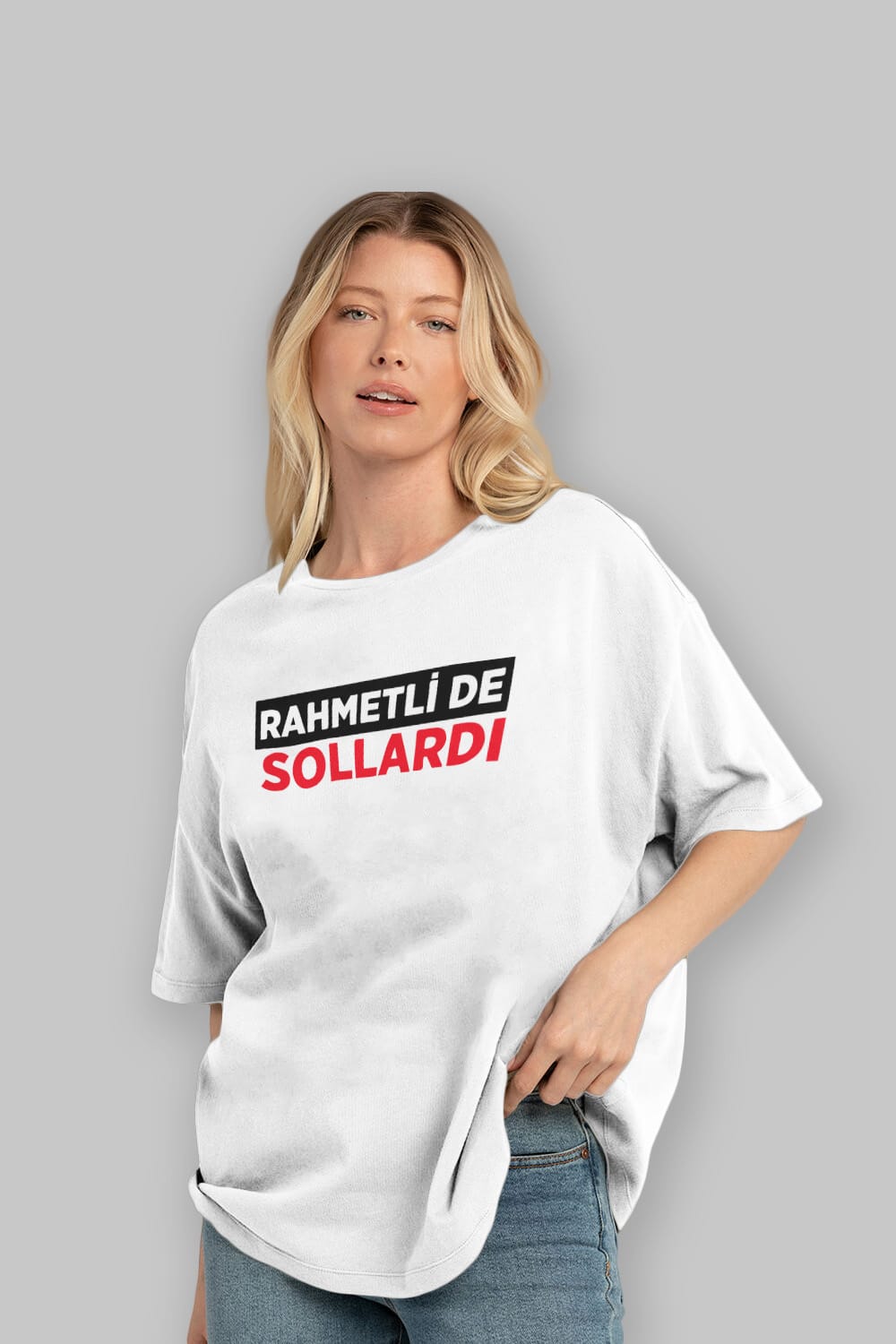 Rahmetli De Sollardı Ön Baskılı Oversize t-shirt %100 pamuk Erkek Kadın Unisex