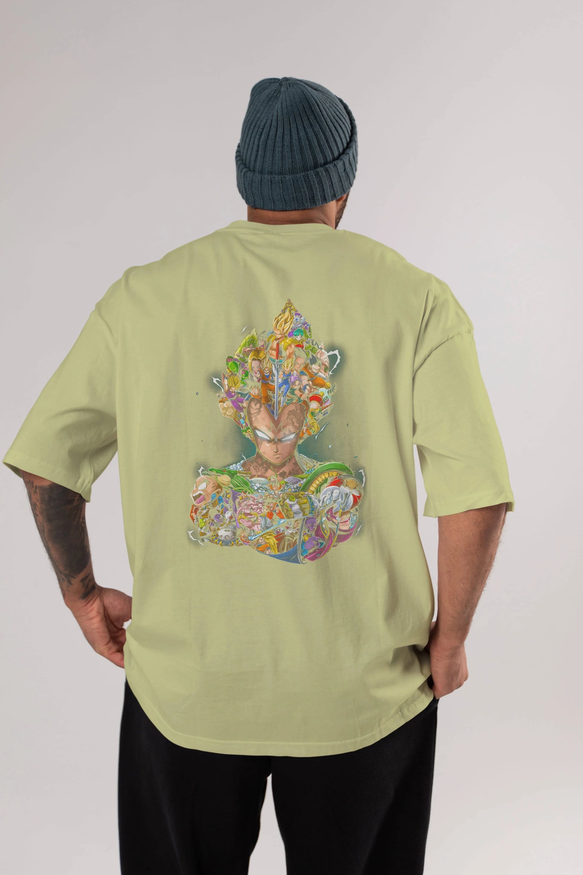 DRAGON BALL ART (3) Anime Arka Baskılı Oversize t-shirt Erkek Kadın Unisex