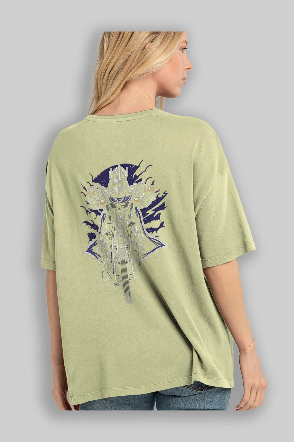 Shred Chopper Arka Baskılı Oversize t-shirt Erkek Kadın Unisex %100 Pamuk