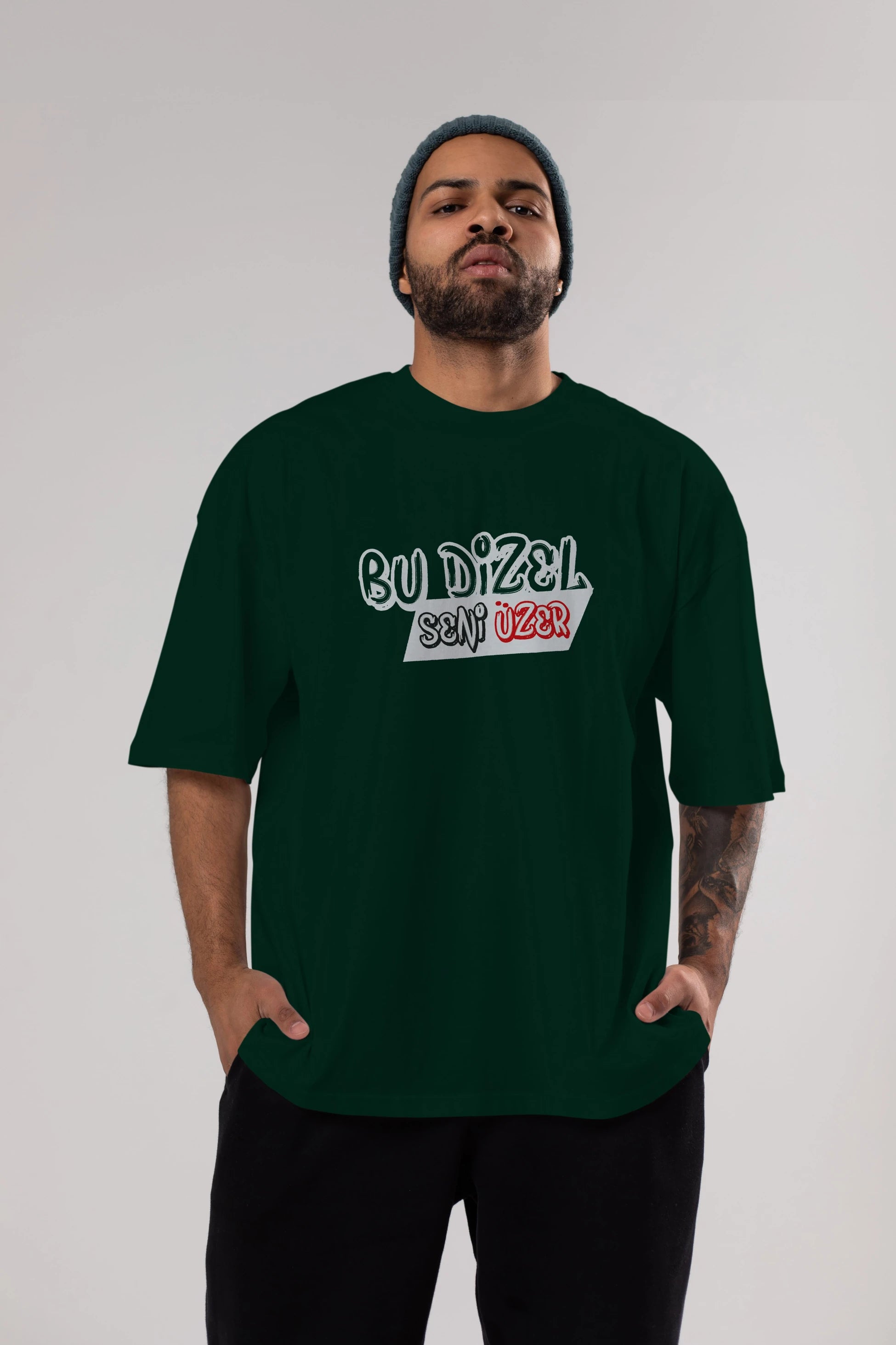 Bu Dizel Seni Üzer Ön Baskılı Oversize t-shirt %100 pamuk Erkek Kadın Unisex
