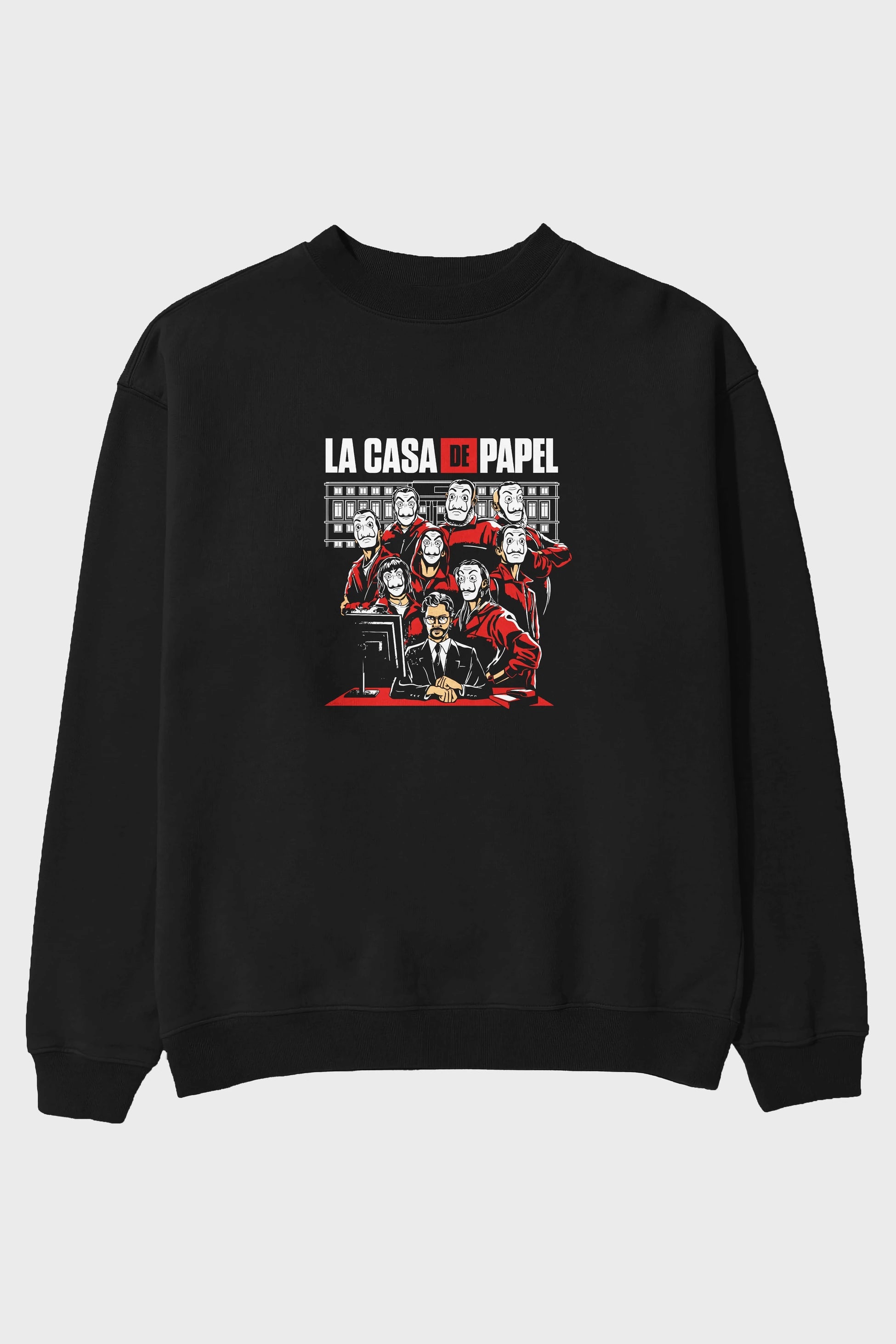La Casa De Papel (5) Ön Baskılı Oversize Sweatshirt Erkek Kadın Unisex