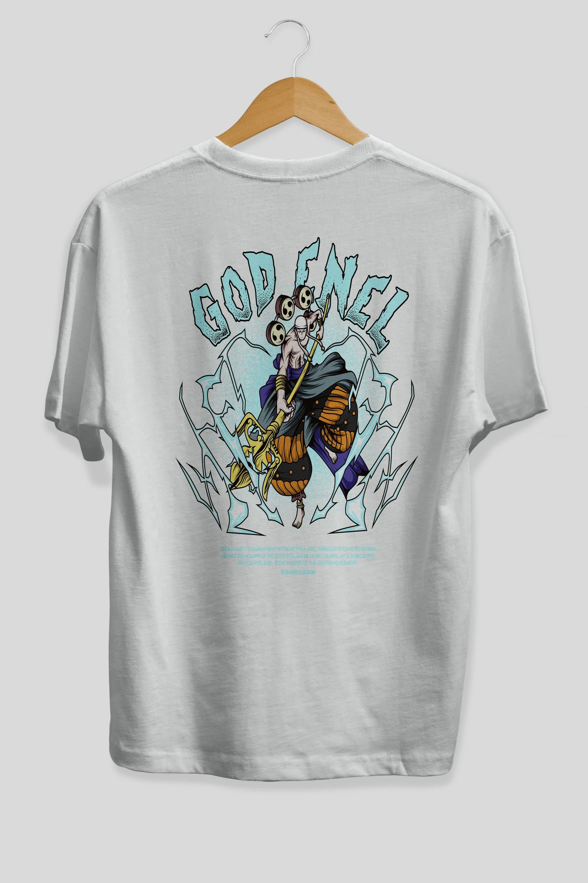 Eneru Anime Arka Baskılı Oversize t-shirt Erkek Kadın Unisex