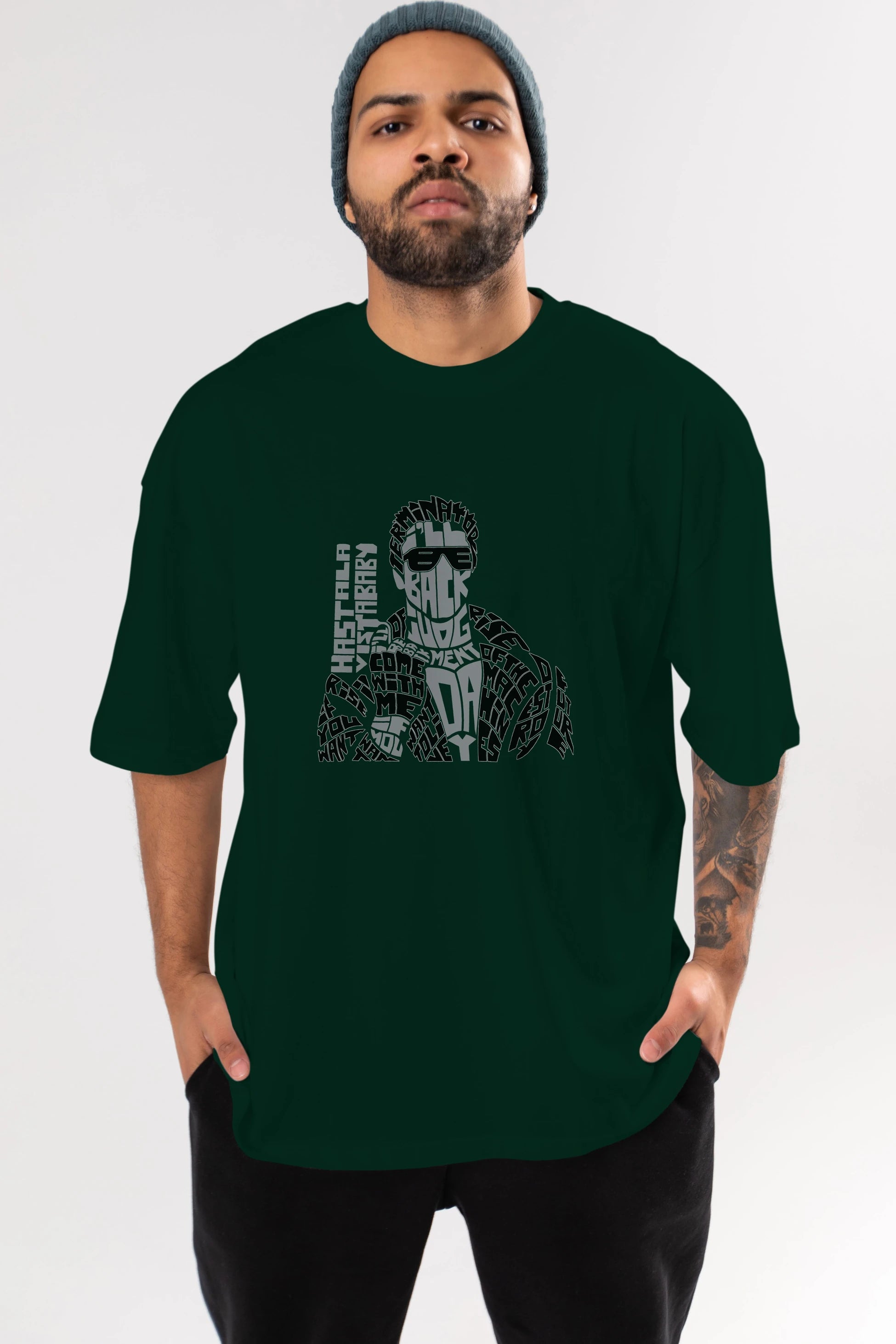 I_ll Be Back Ön Baskılı Oversize t-shirt %100 pamuk Erkek Kadın Unisex