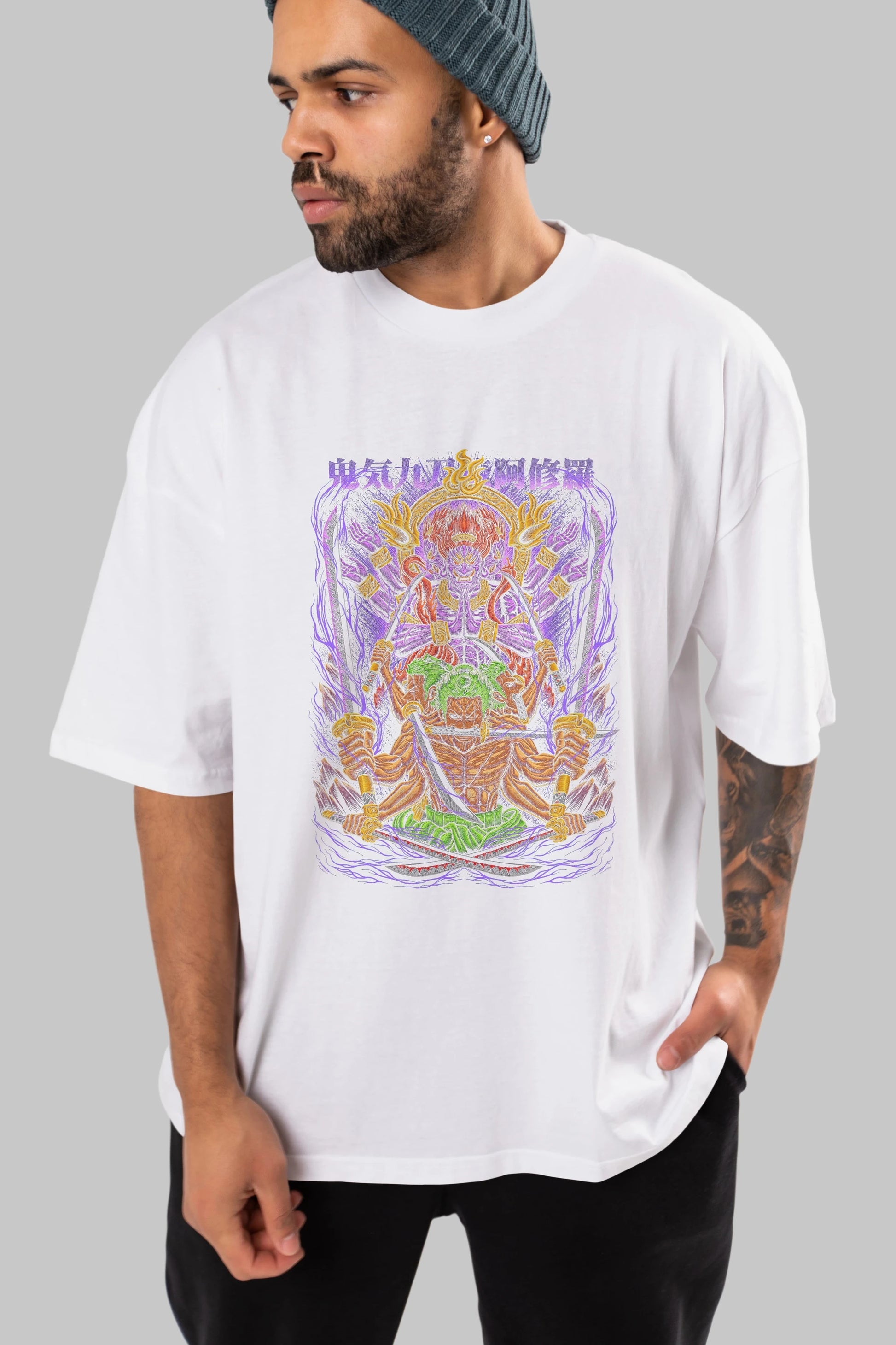 RORONOA ZORO 2 Anime Ön Baskılı Oversize t-shirt %100 pamuk Erkek Kadın Unisex
