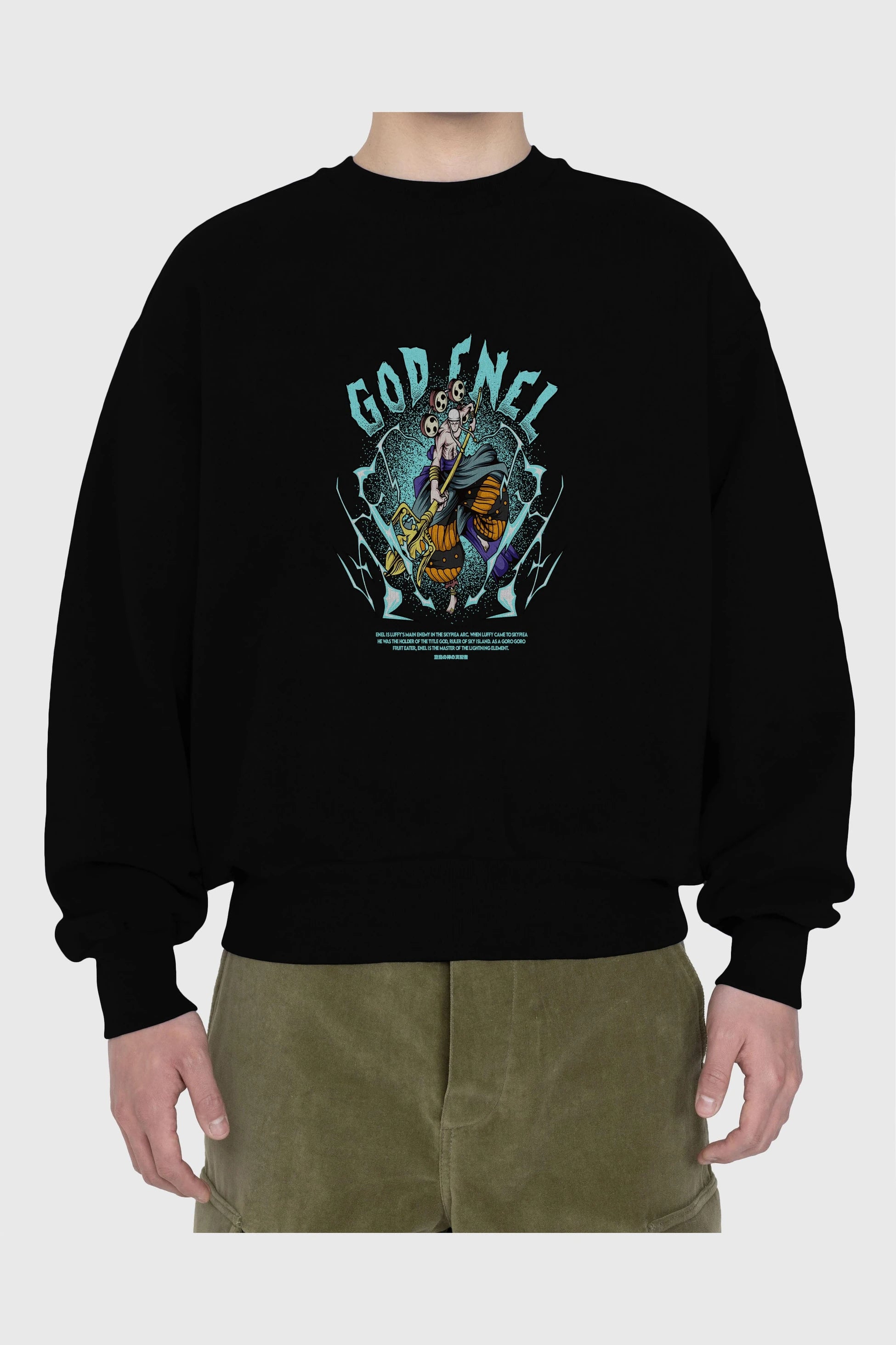Eneru Anime Ön Baskılı Oversize Sweatshirt Erkek Kadın Unisex