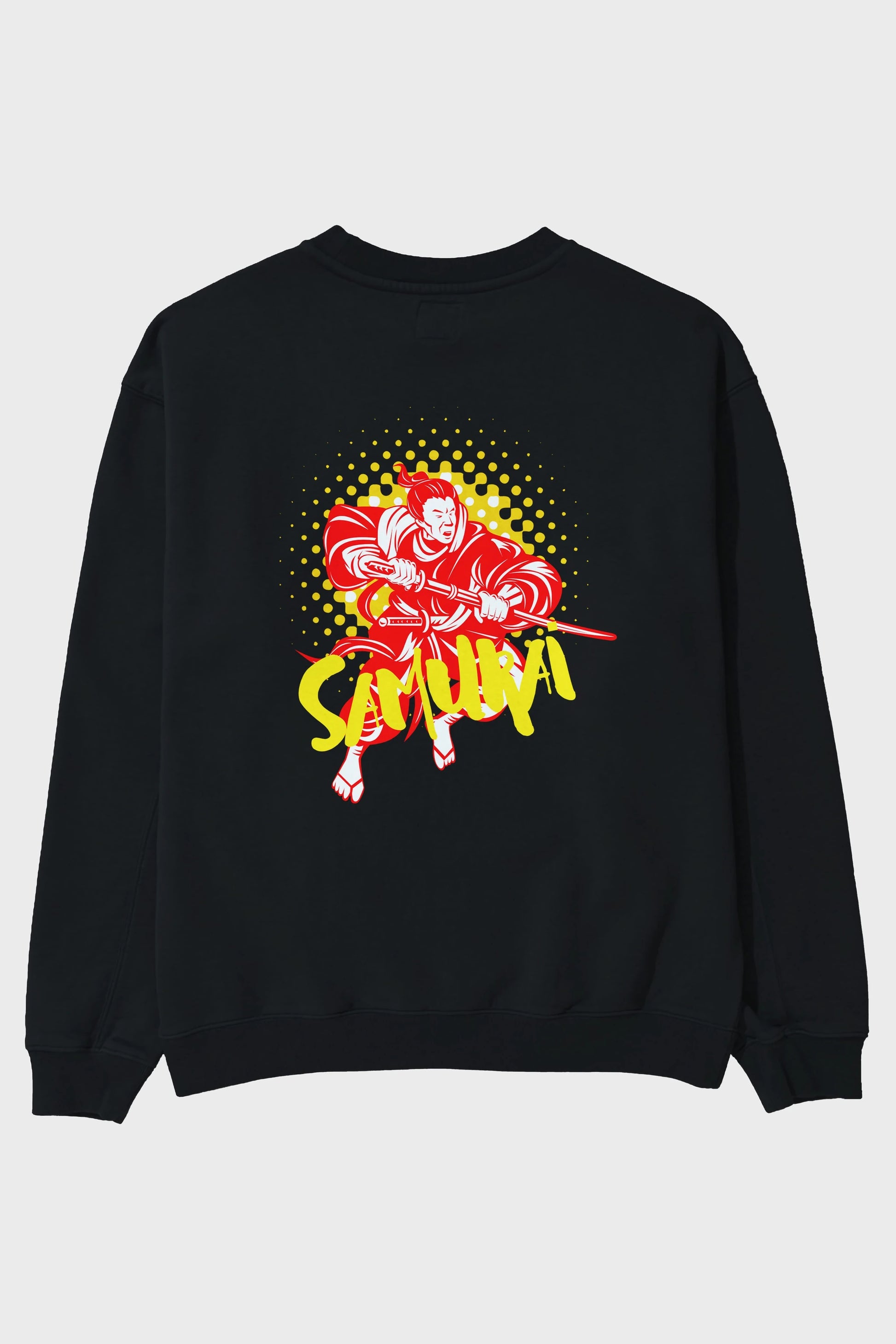 Samurai Arka Baskılı Oversize Sweatshirt Erkek Kadın Unisex