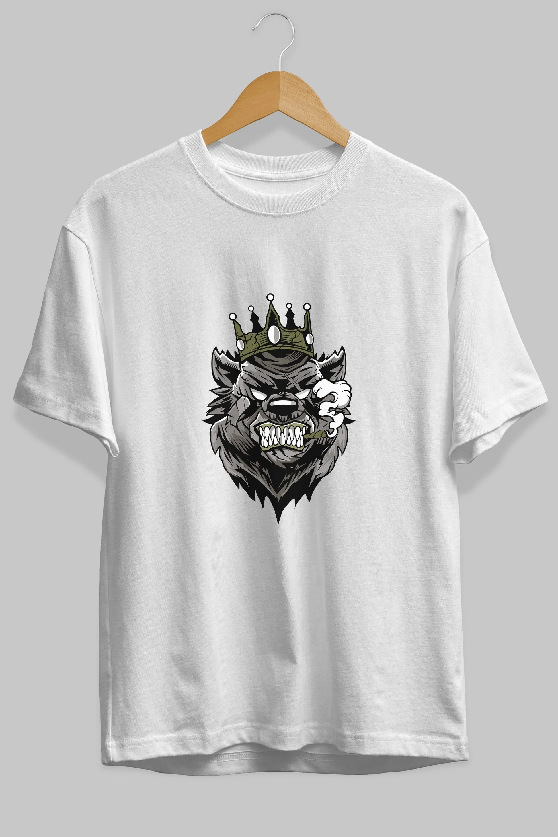 Bear King Ön Baskılı Oversize t-shirt Erkek Kadın Unisex %100 Pamuk tişort