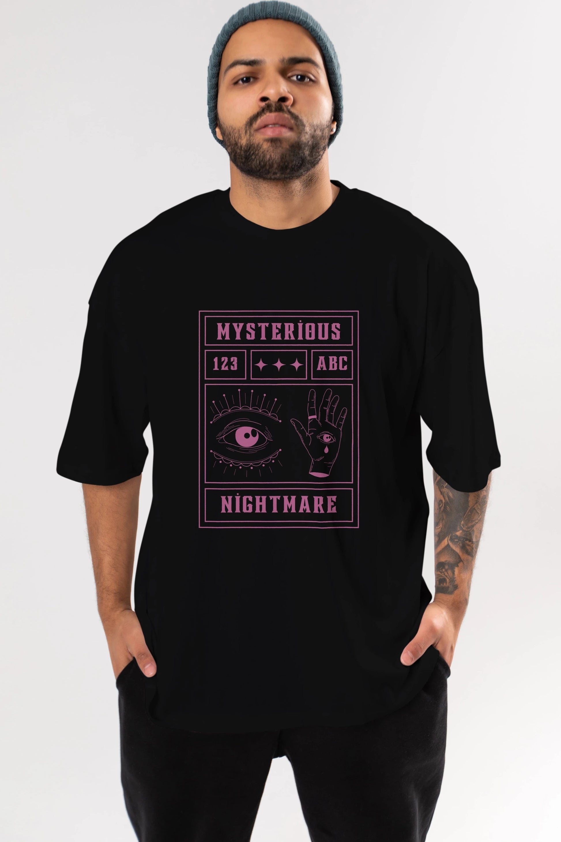 Mysterious Nightmare Ön Baskılı Oversize t-shirt Erkek Kadın Unisex