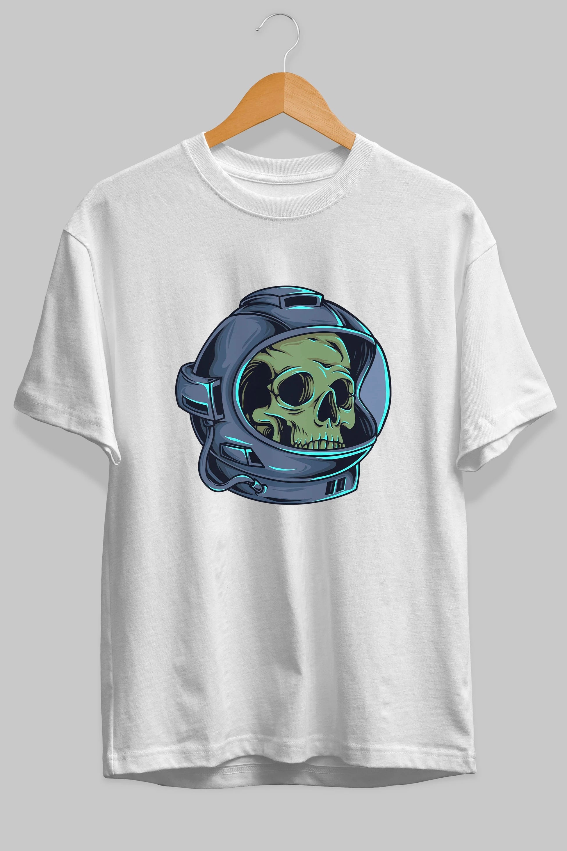Astroskull Ön Baskılı Oversize t-shirt Erkek Kadın Unisex