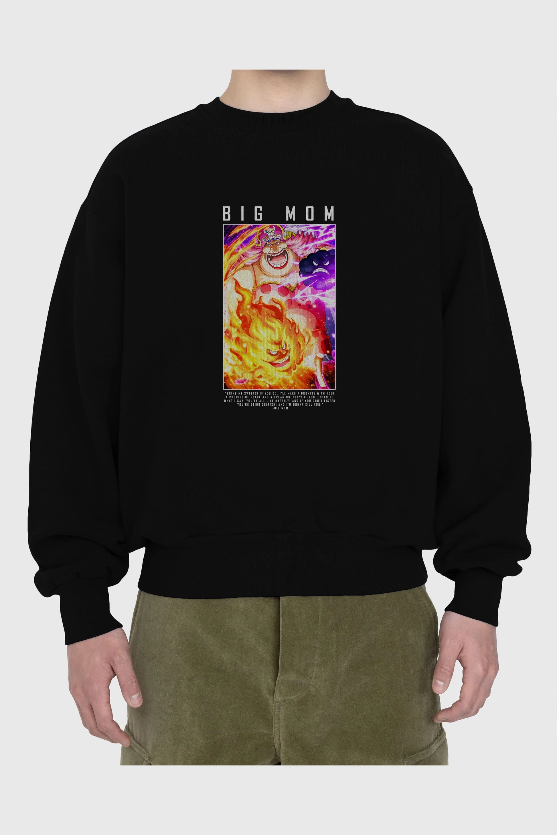 Charlotte Linlin Ön Baskılı Anime Oversize Sweatshirt Erkek Kadın Unisex
