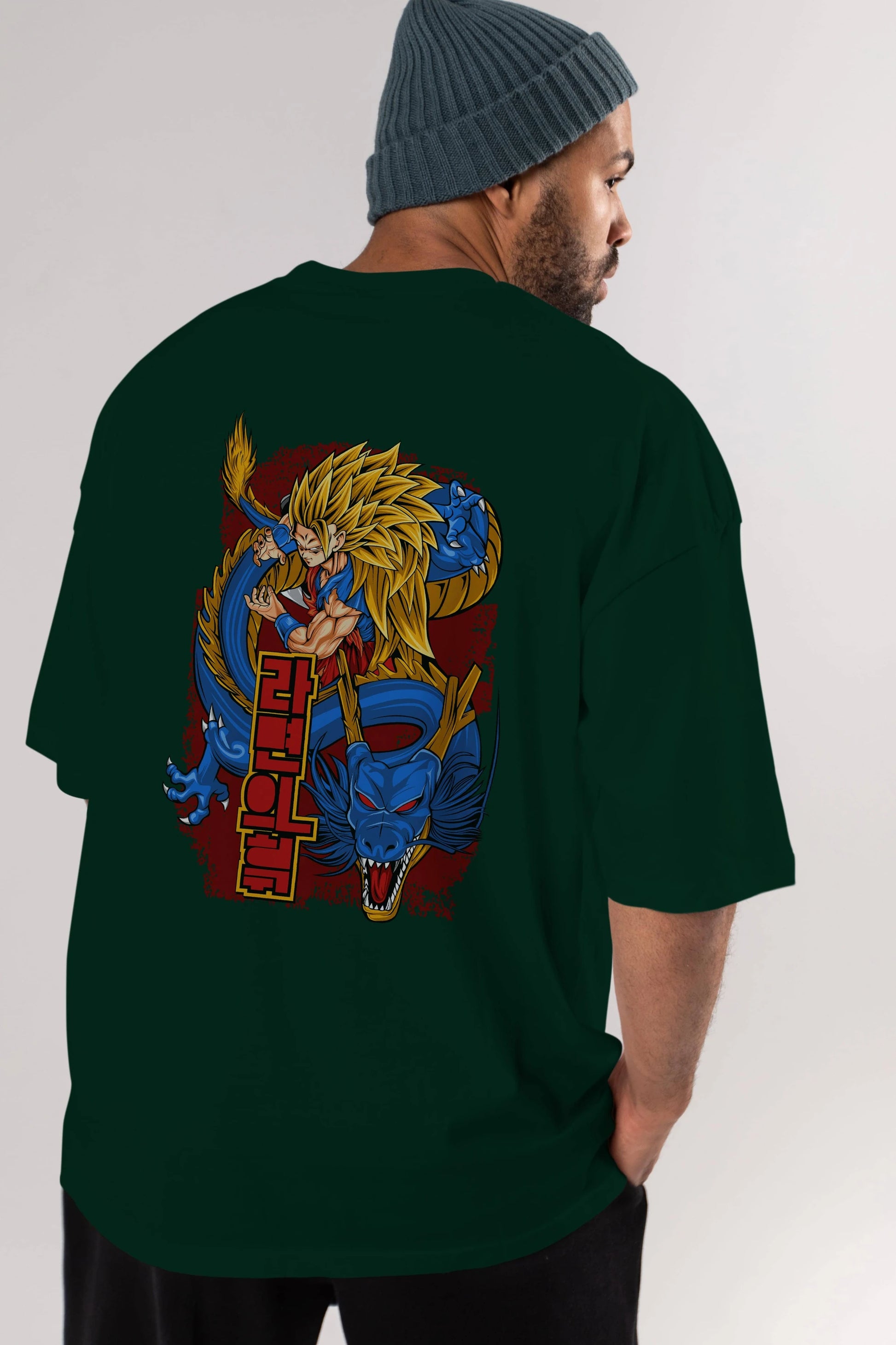 DRAGON BALL Z Anime Arka Baskılı Oversize t-shirt Erkek Kadın Unisex