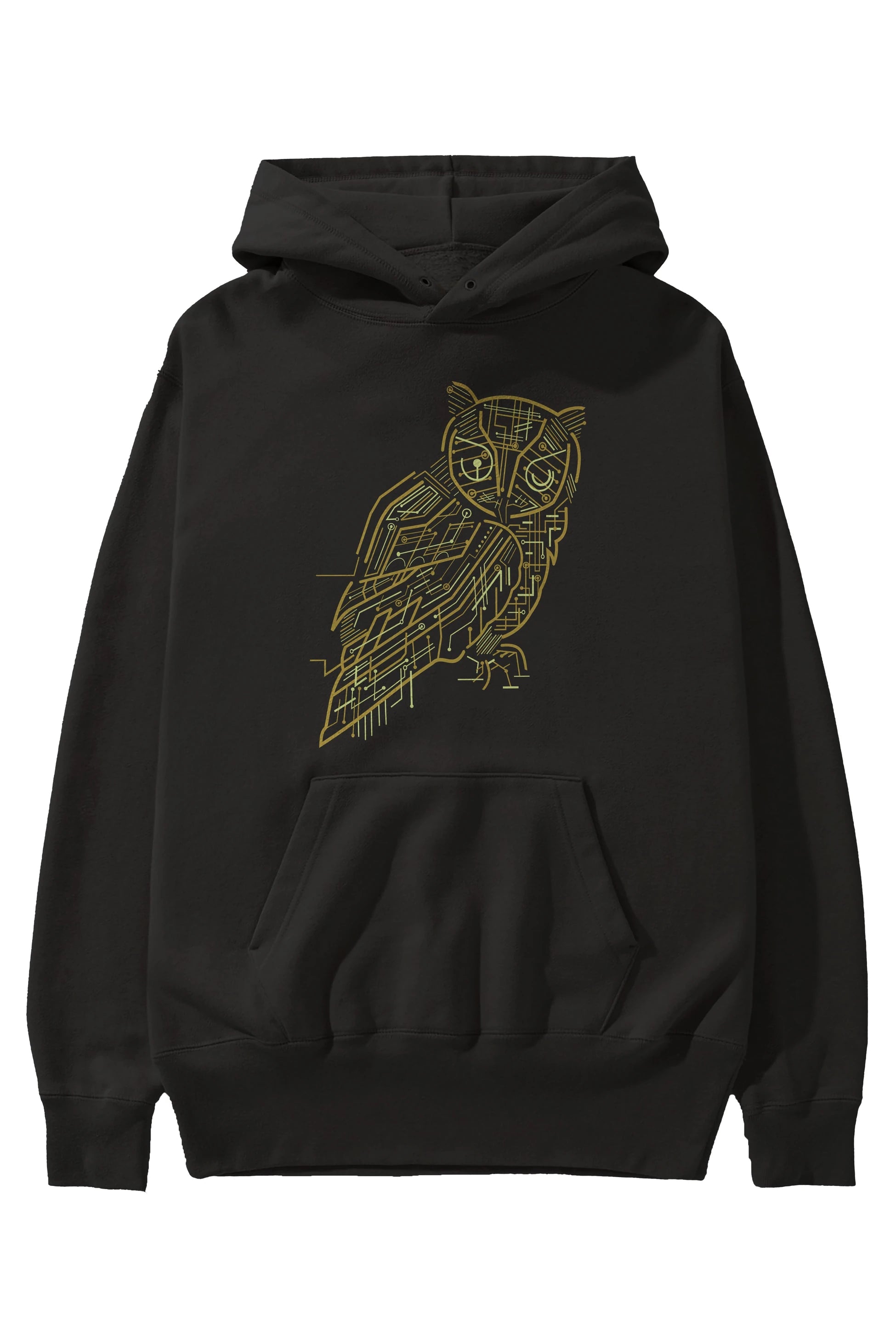 Electrical Owl Ön Baskılı Hoodie Oversize Kapüşonlu Sweatshirt Erkek Kadın Unisex