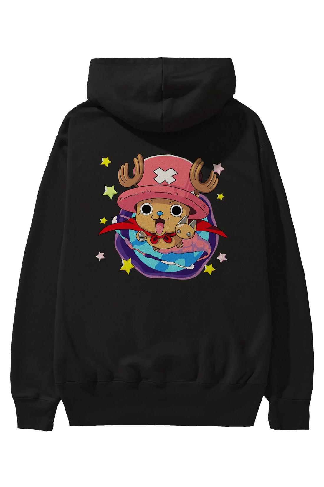 Tony Tony Chopper Anime Arka Baskılı Hoodie Oversize Kapüşonlu Sweatshirt Erkek Kadın Unisex