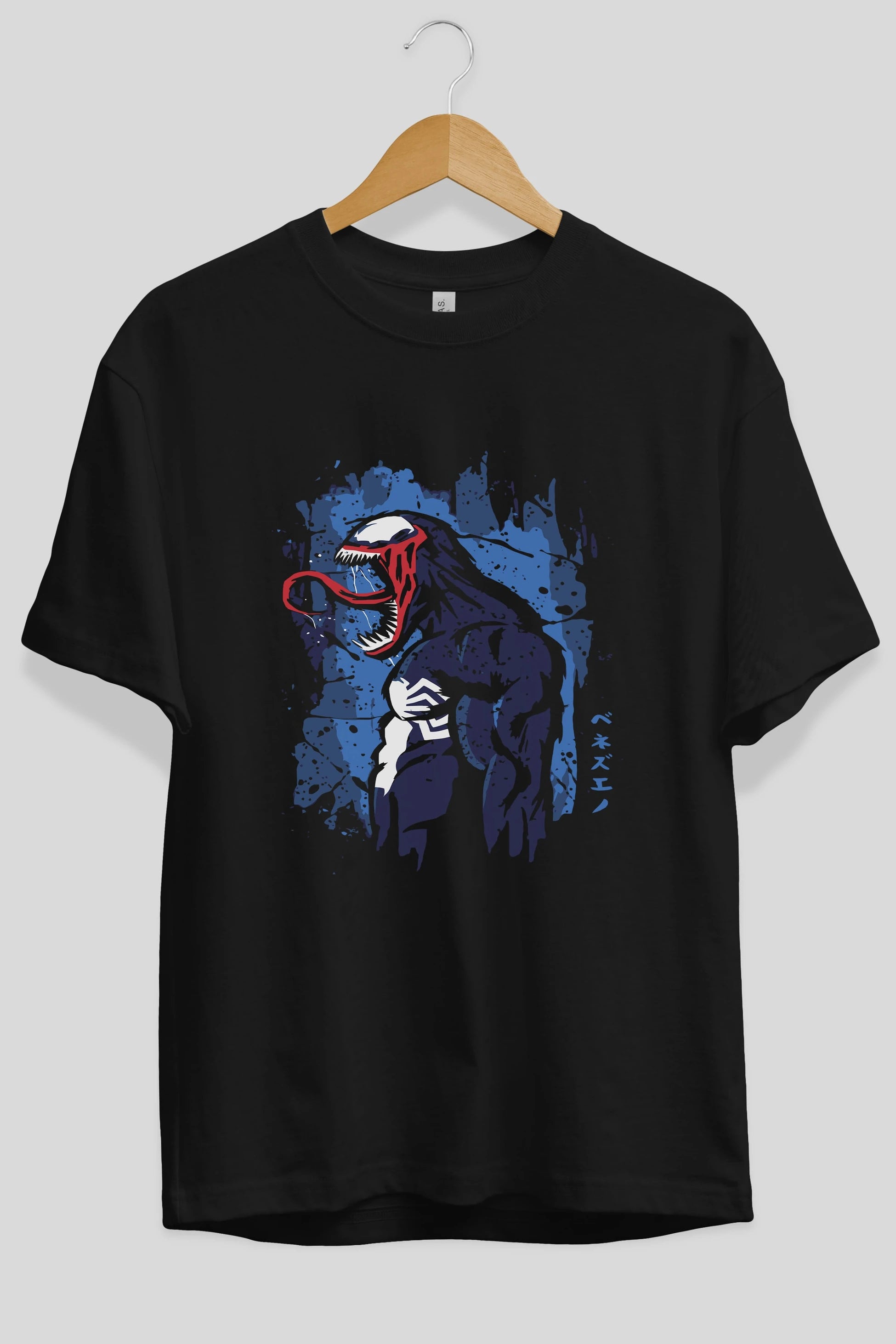 Venom (24) Ön Baskılı Oversize t-shirt Erkek Kadın Unisex %100 Pamuk Bisiklet Yaka tişort