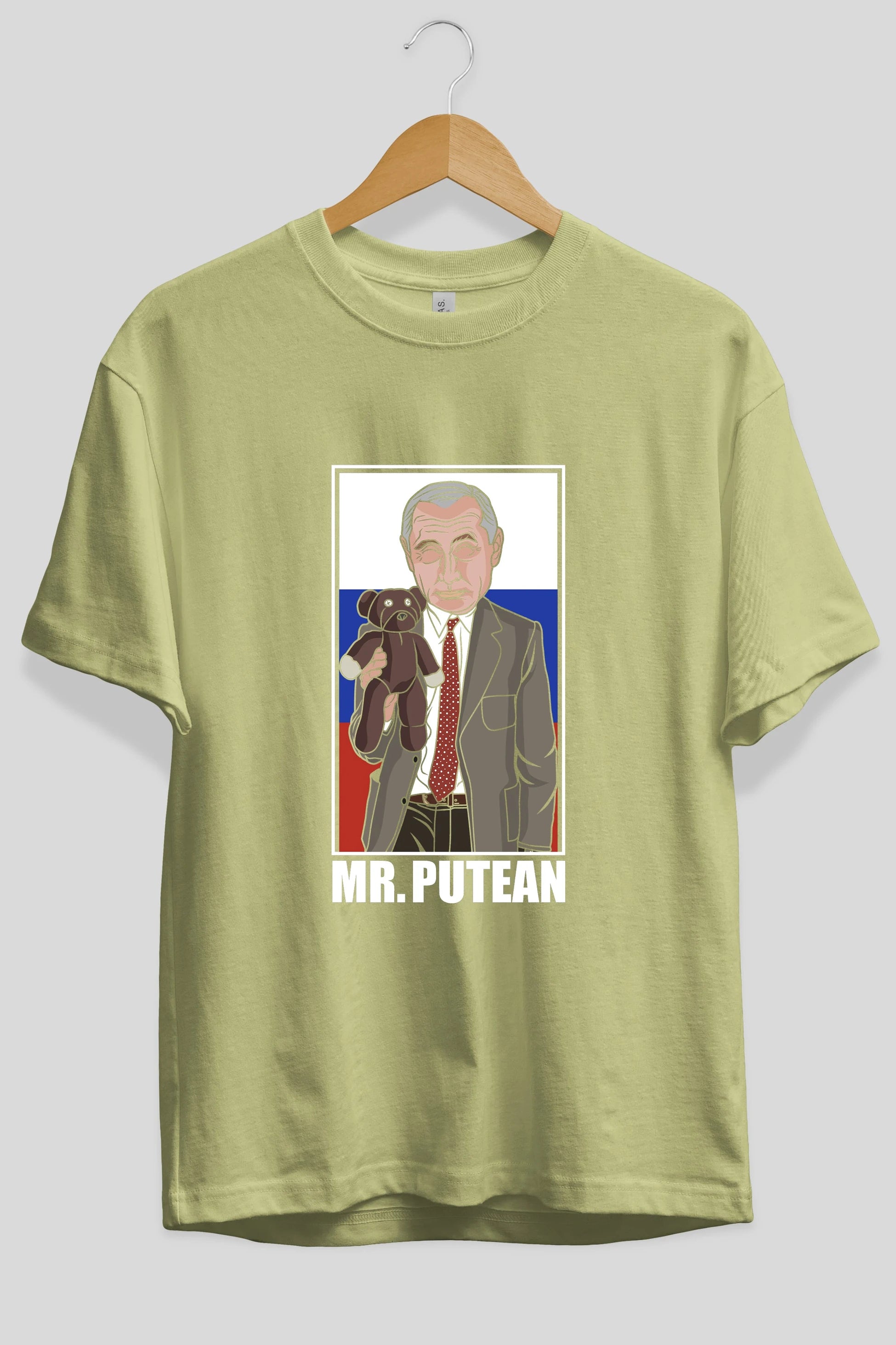 Mr Putean Ön Baskılı Oversize t-shirt Erkek Kadın Unisex %100 Pamuk tişort