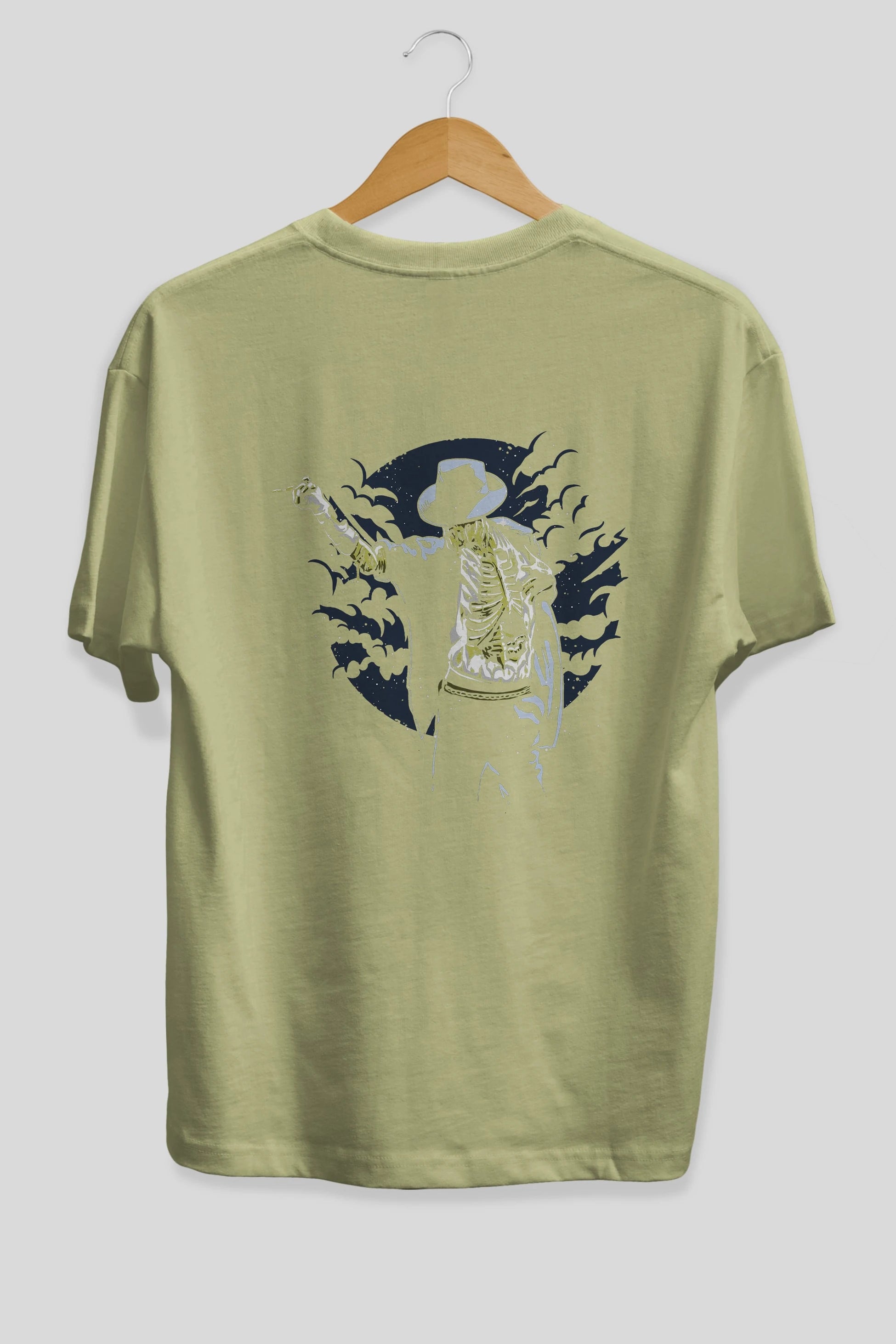 Zombie Pop Arka Baskılı Oversize t-shirt Erkek Kadın Unisex %100 Pamuk