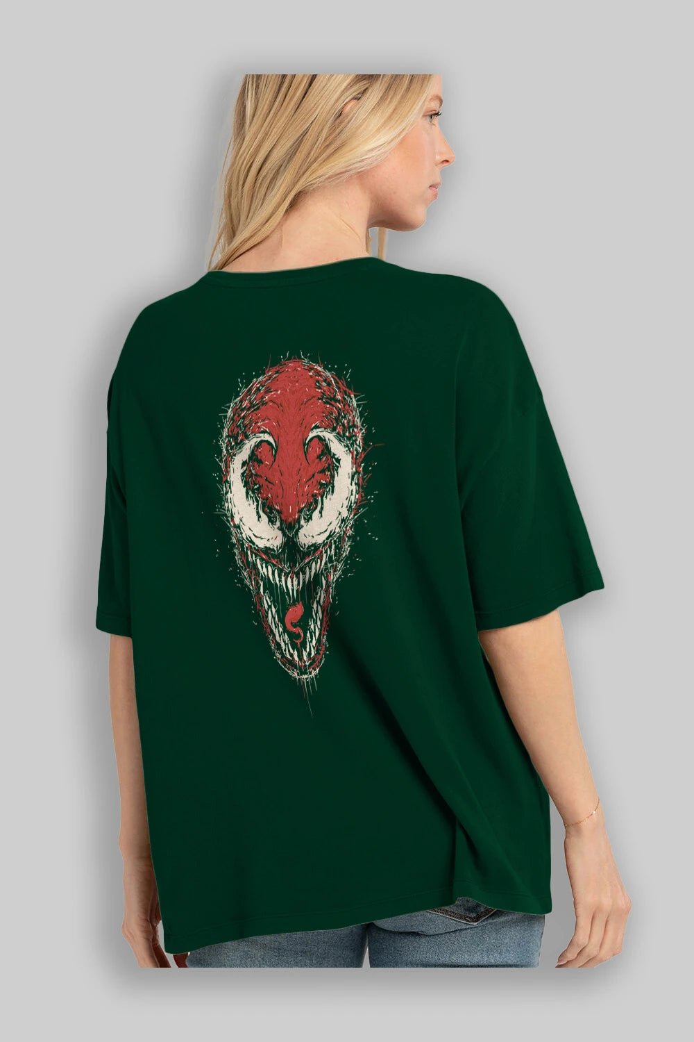 Venom (12) Arka Baskılı Oversize t-shirt Erkek Kadın Unisex %100 Pamuk Bisiklet Yaka tişort