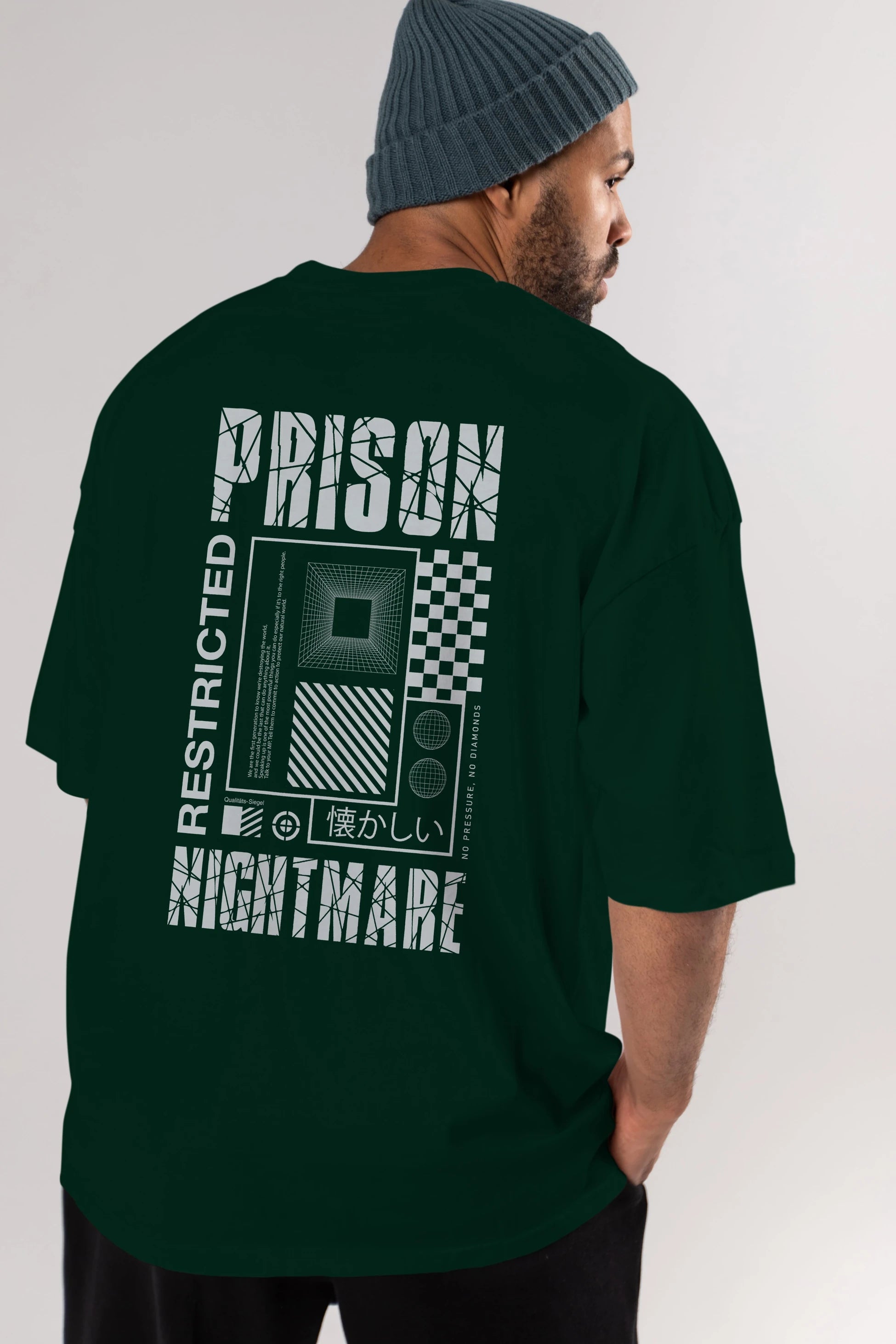 Prison Nightmare Arka Baskılı Oversize t-shirt Erkek Kadın Unisex