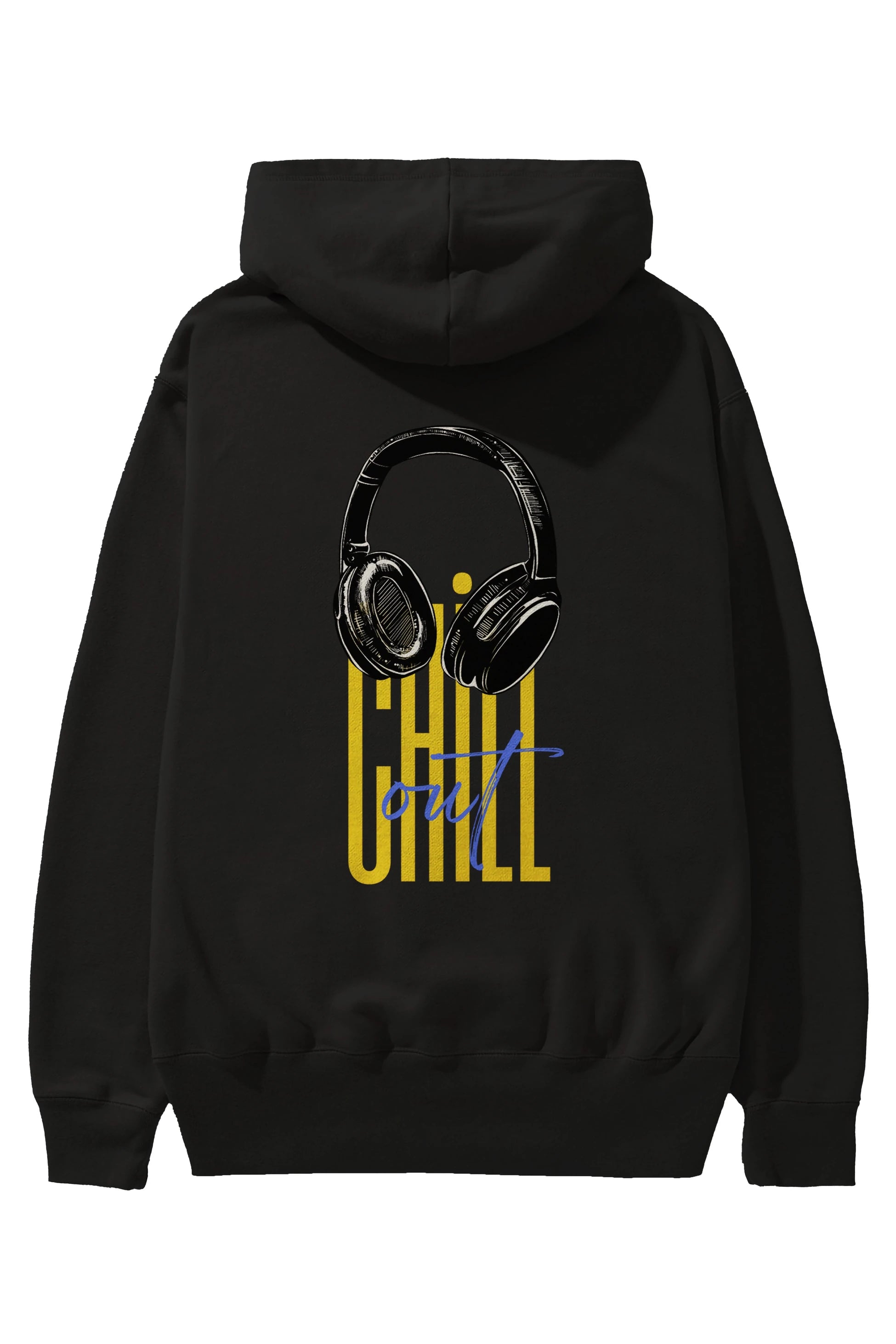 Chill Out Yazılı Arka Baskılı Oversize Hoodie Kapüşonlu Sweatshirt Erkek Kadın Unisex