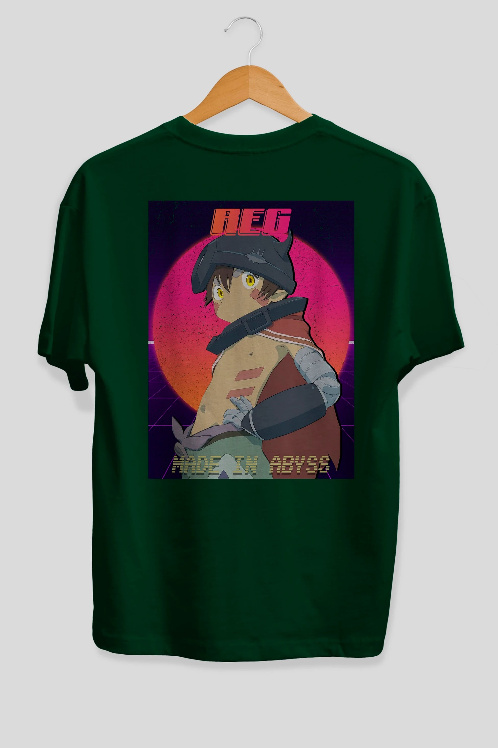 Reg 7 Anime Arka Baskılı Oversize t-shirt Erkek Kadın Unisex