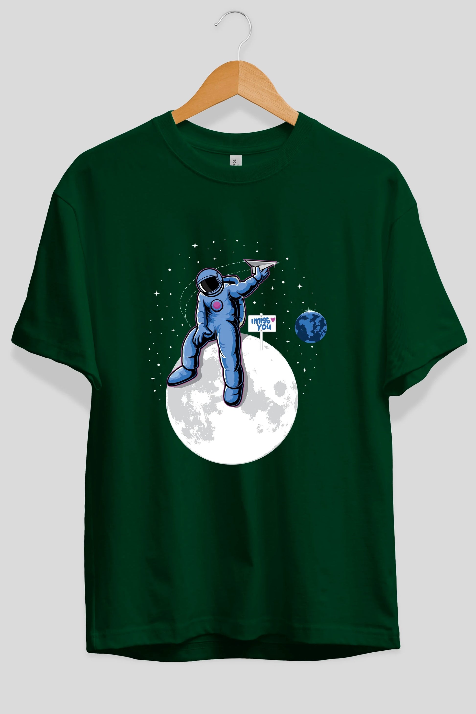Astro Missing Earth Ön Baskılı Oversize t-shirt Erkek Kadın Unisex