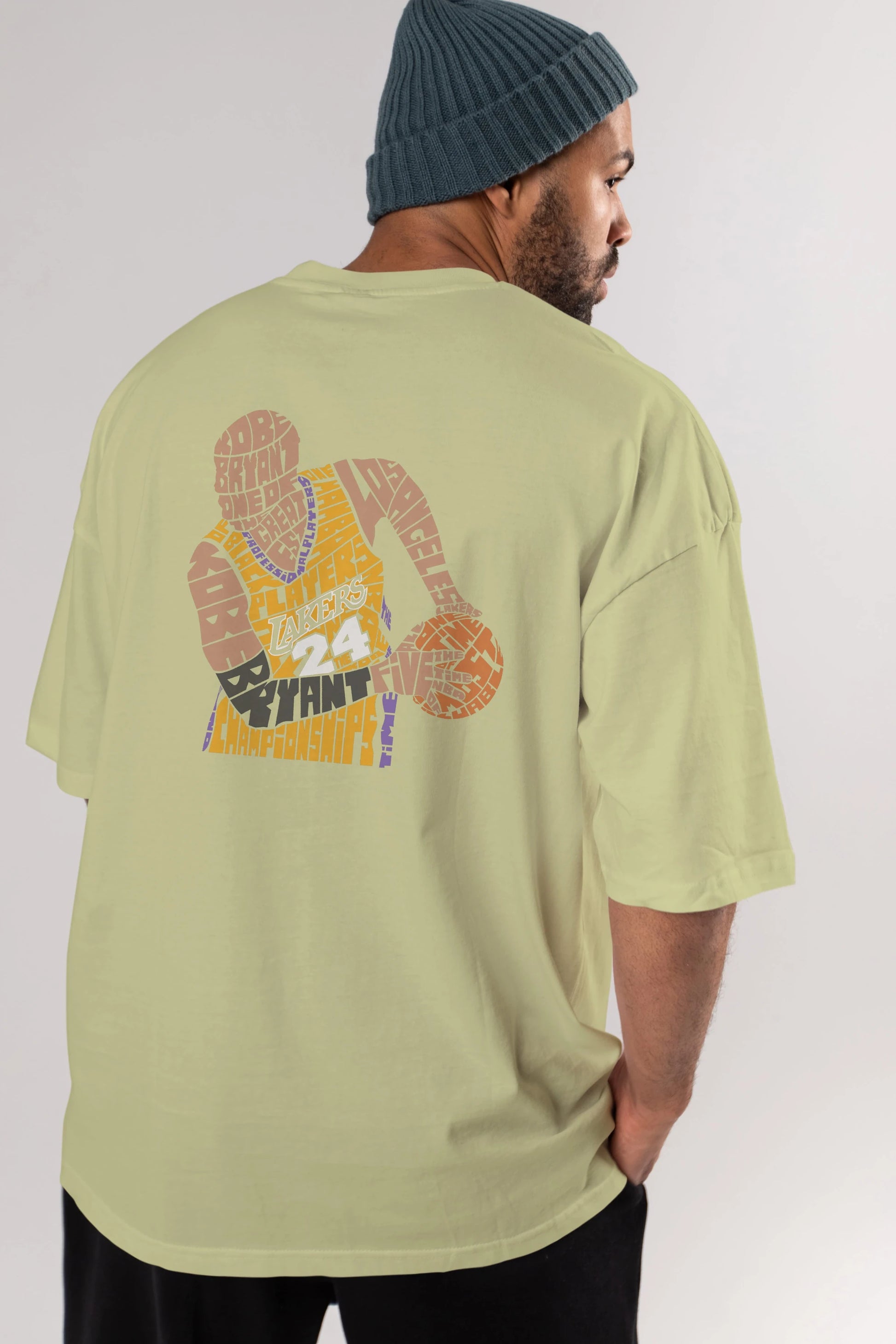 Kobe Bryant Arka Baskılı Oversize t-shirt %100 pamuk Erkek Kadın Unisex