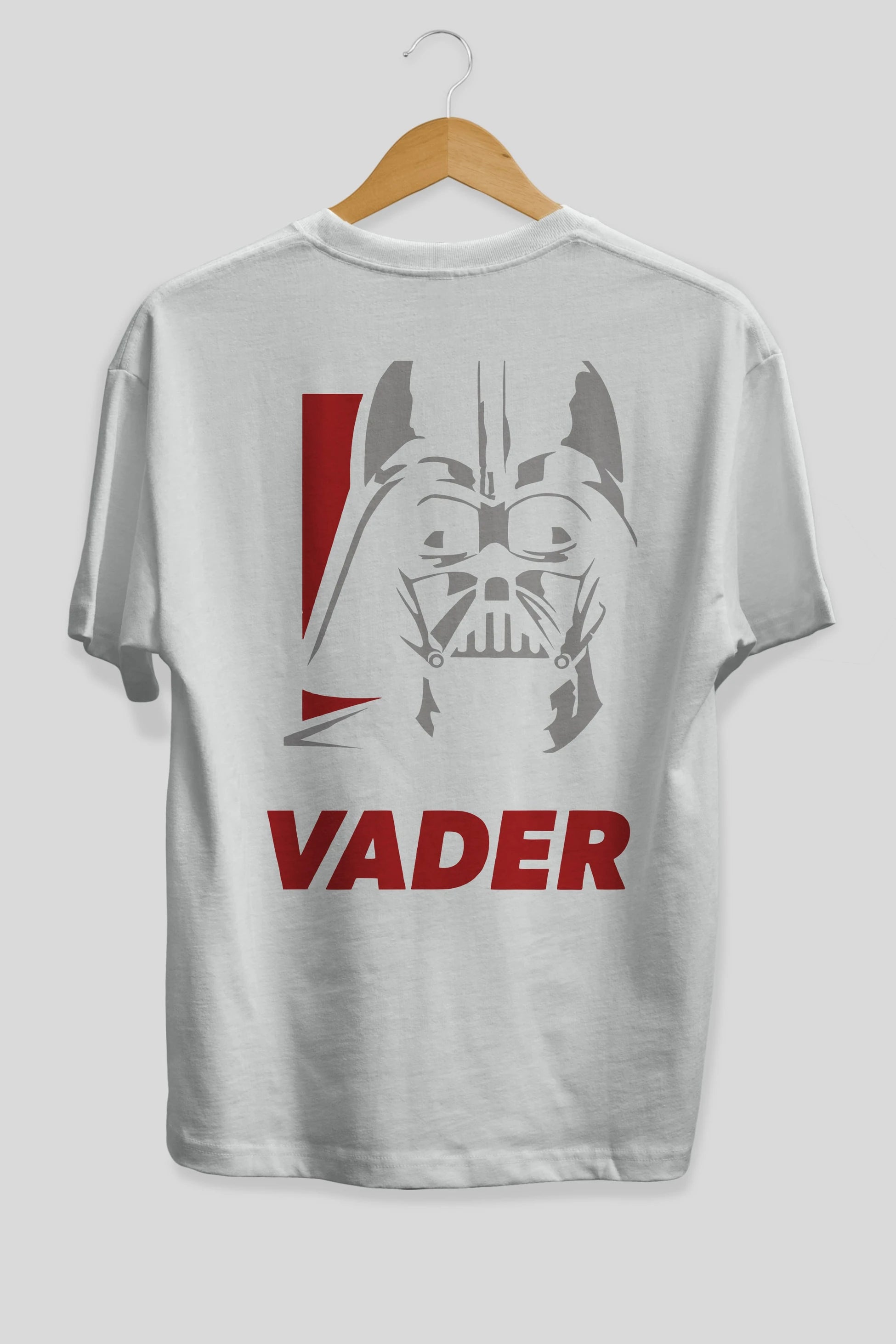 Darth Vader Arka Baskılı Oversize t-shirt Erkek Kadın Unisex %100 Pamuk Bisiklet Yaka tişort