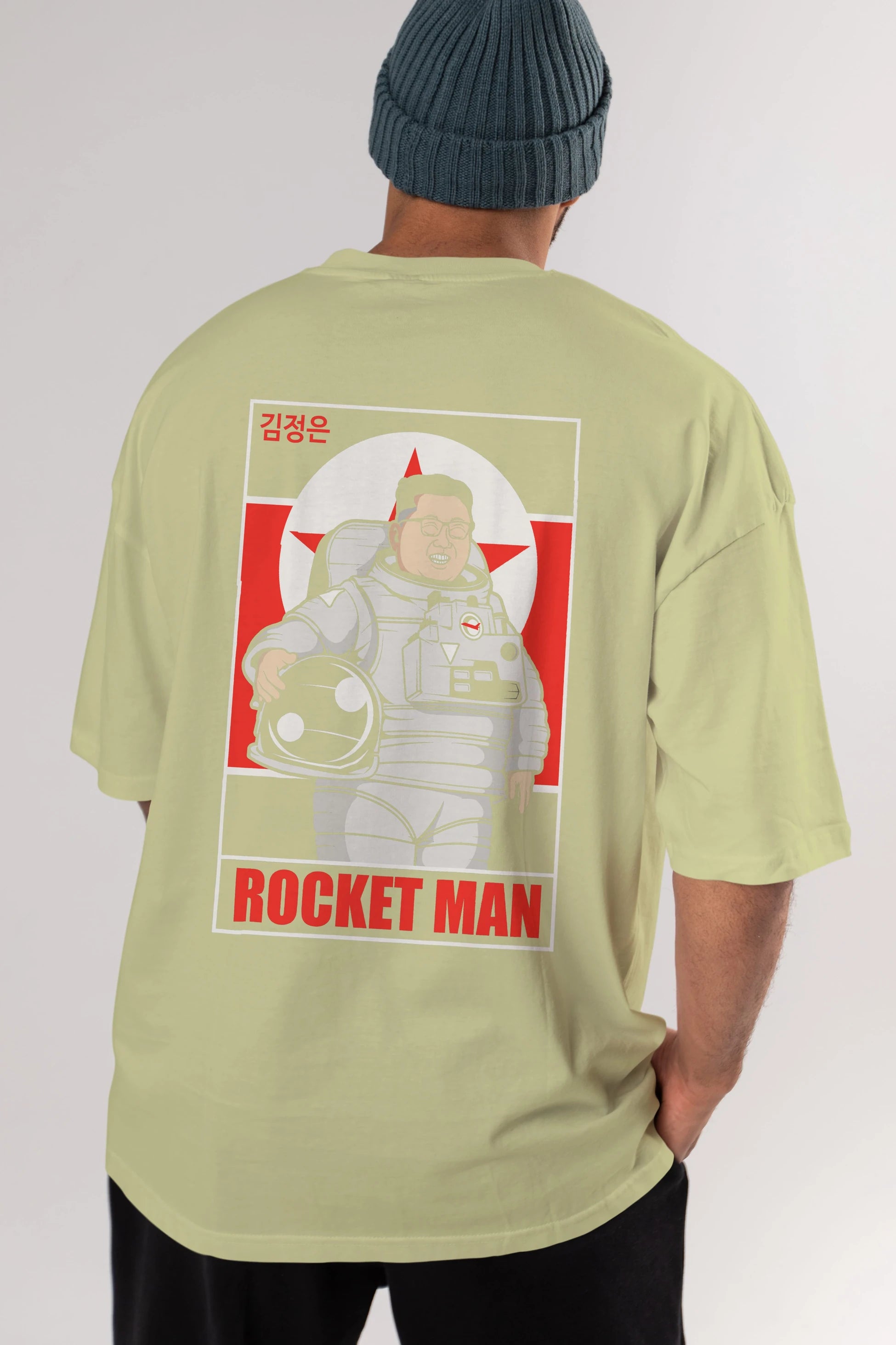 Astronot Kim Arka Baskılı Oversize t-shirt Erkek Kadın Unisex %100 Pamuk tişort