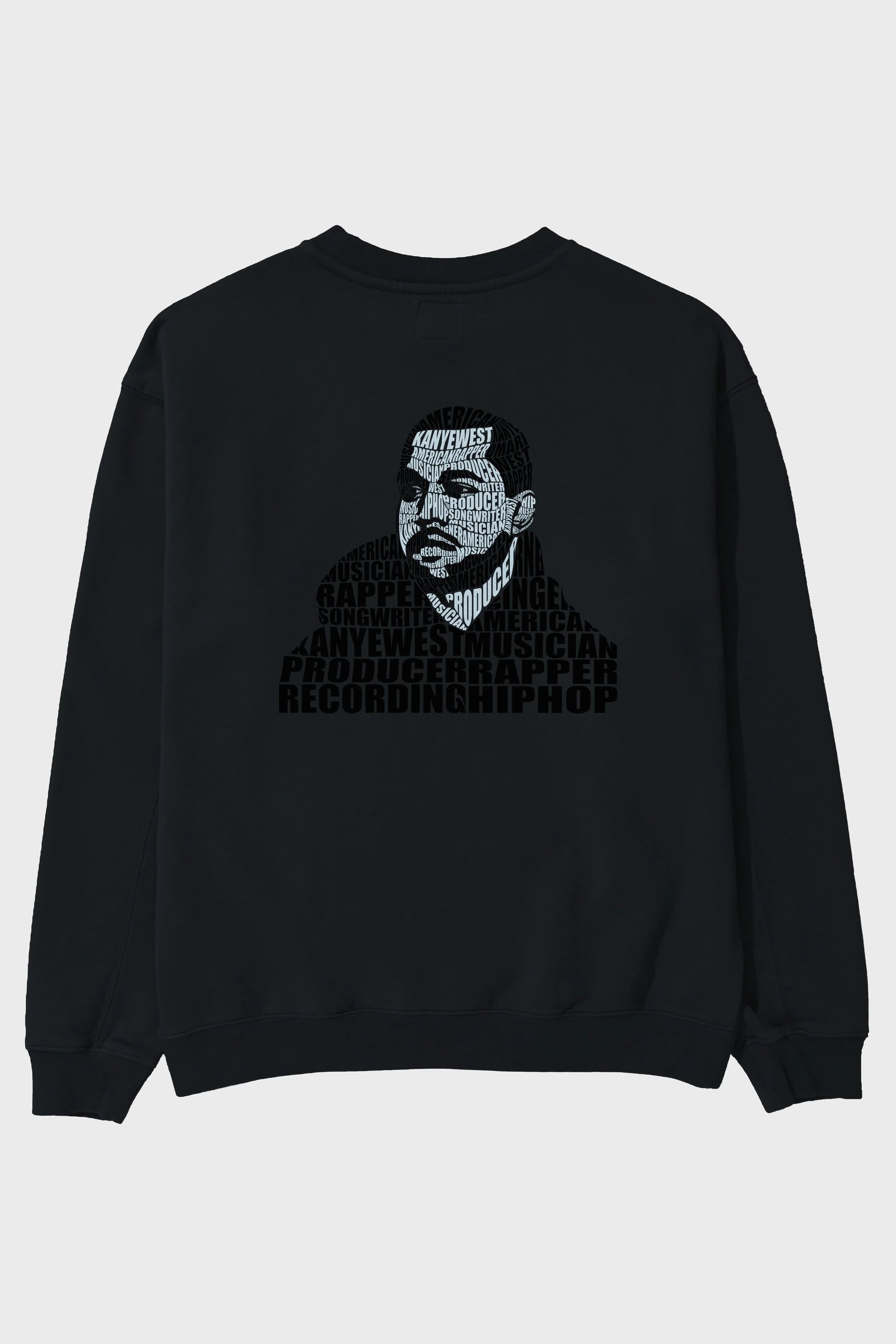 Kanye West Calligram Arka Baskılı Oversize Sweatshirt Erkek Kadın Unisex