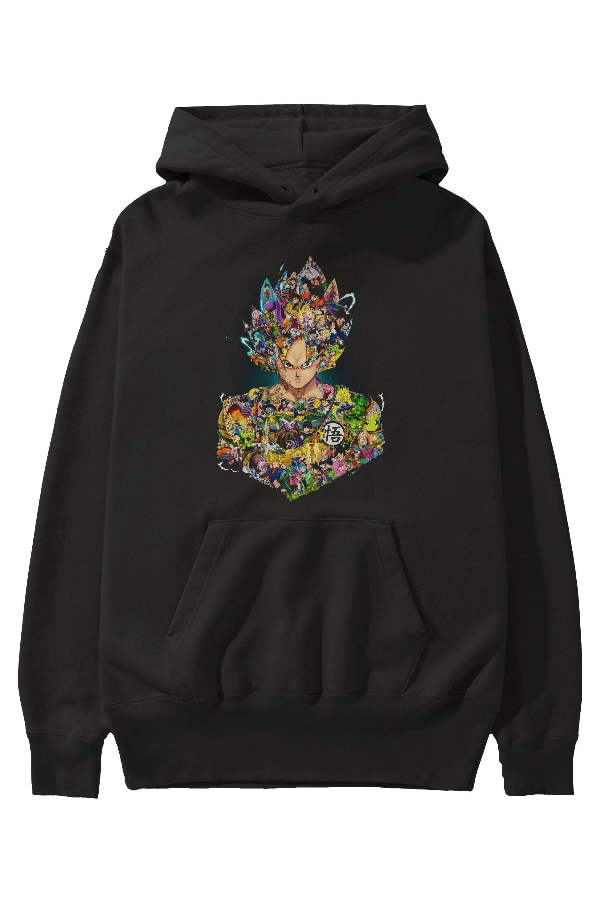DRAGON BALL ART Anime Ön Baskılı Hoodie Oversize Kapüşonlu Sweatshirt Erkek Kadın Unisex