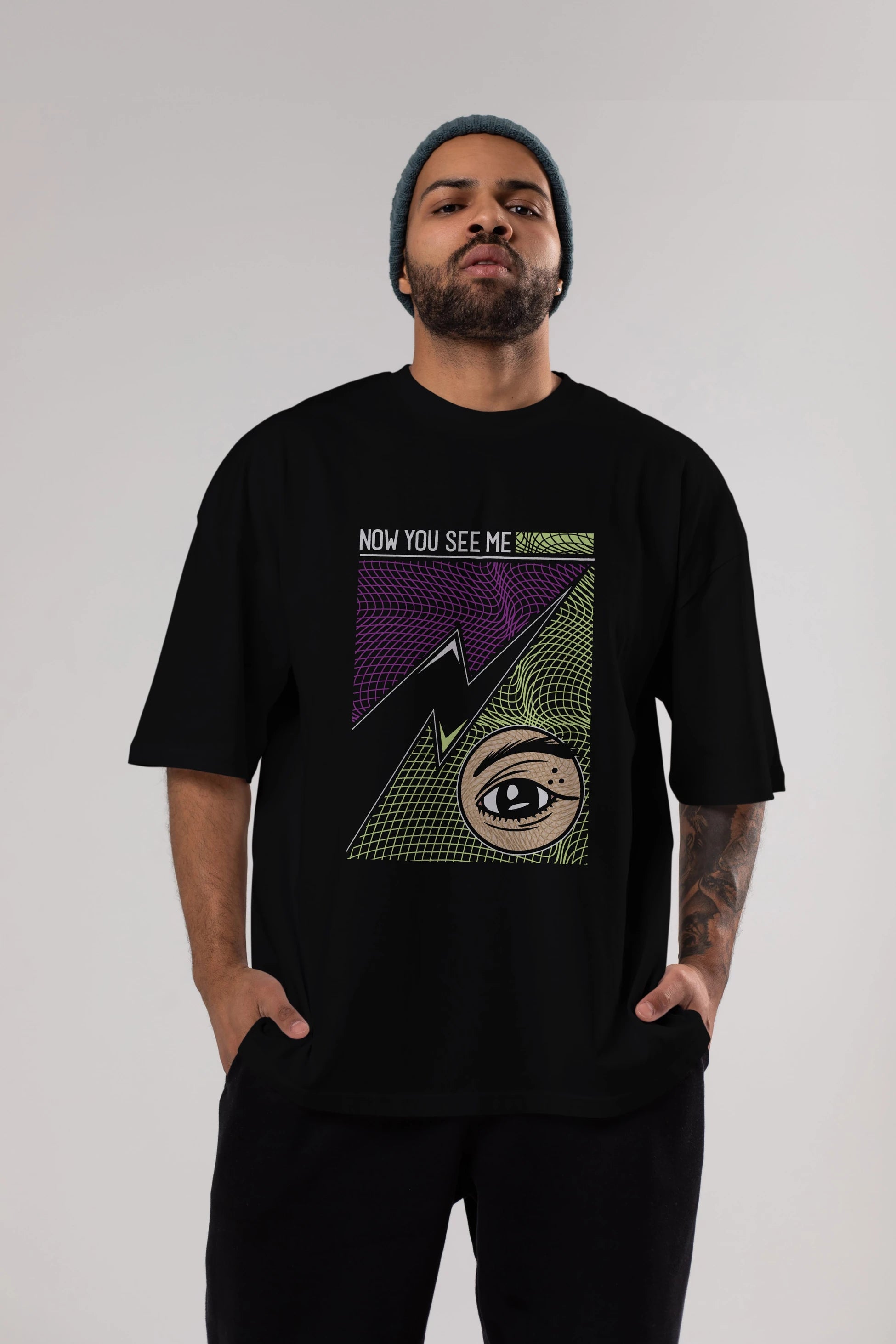 Now You See Me Ön Baskılı Oversize t-shirt Erkek Kadın Unisex
