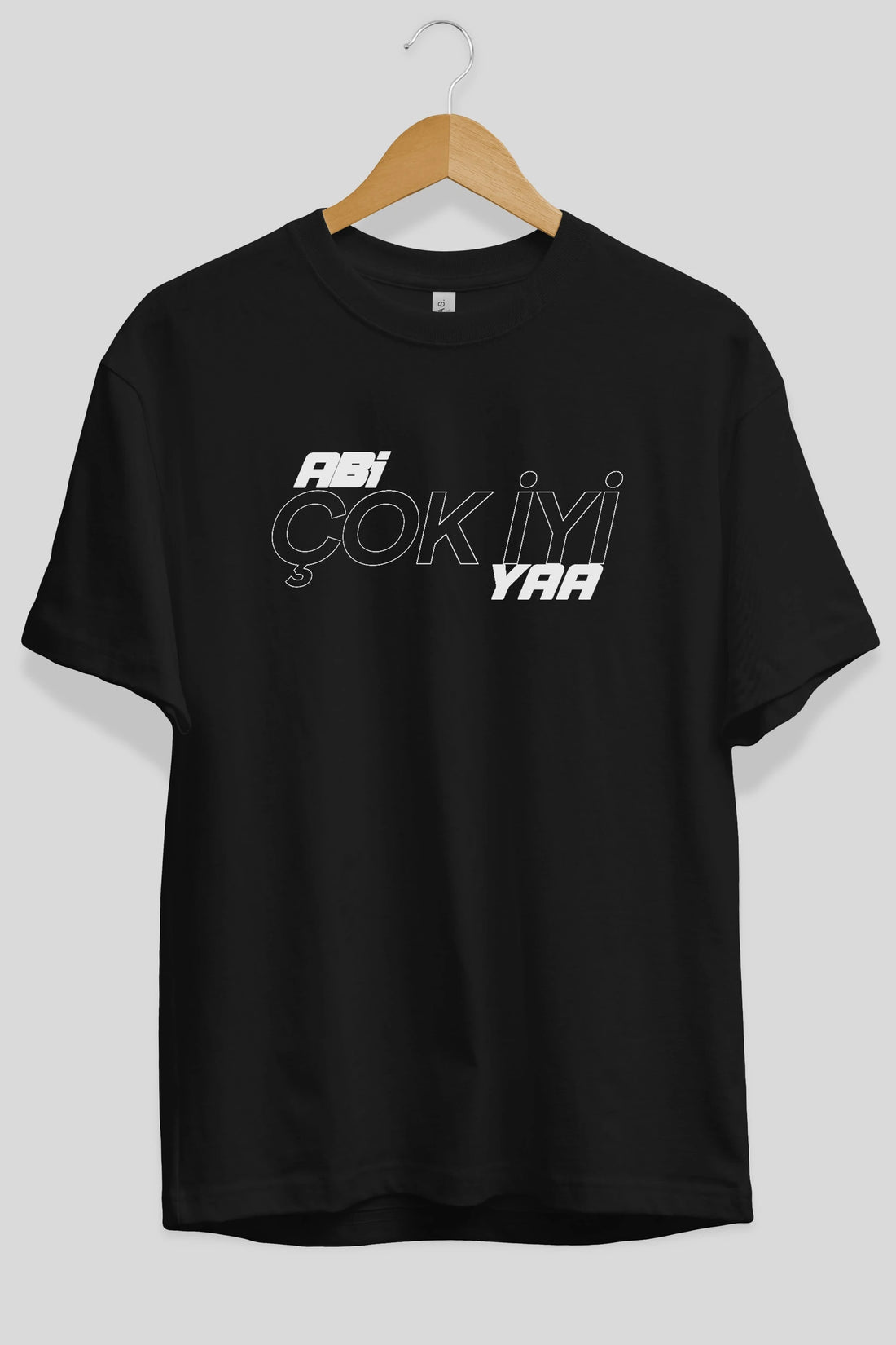 Abi Çok İyi Ya Ön Baskılı Oversize t-shirt %100 pamuk Erkek Kadın Unisex