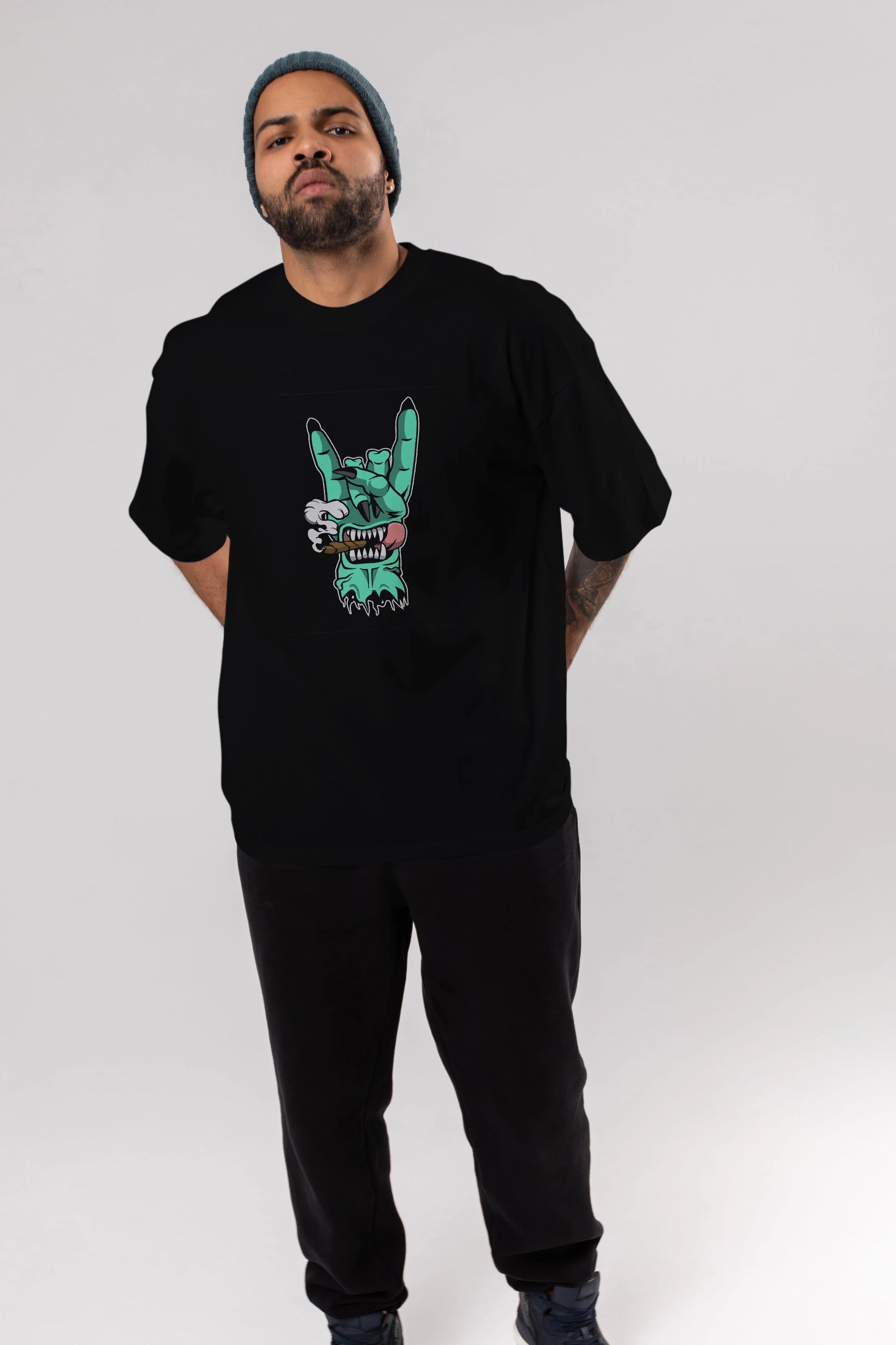 Metal Sign Ön Baskılı Oversize t-shirt Erkek Kadın Unisex %100 Pamuk tişort